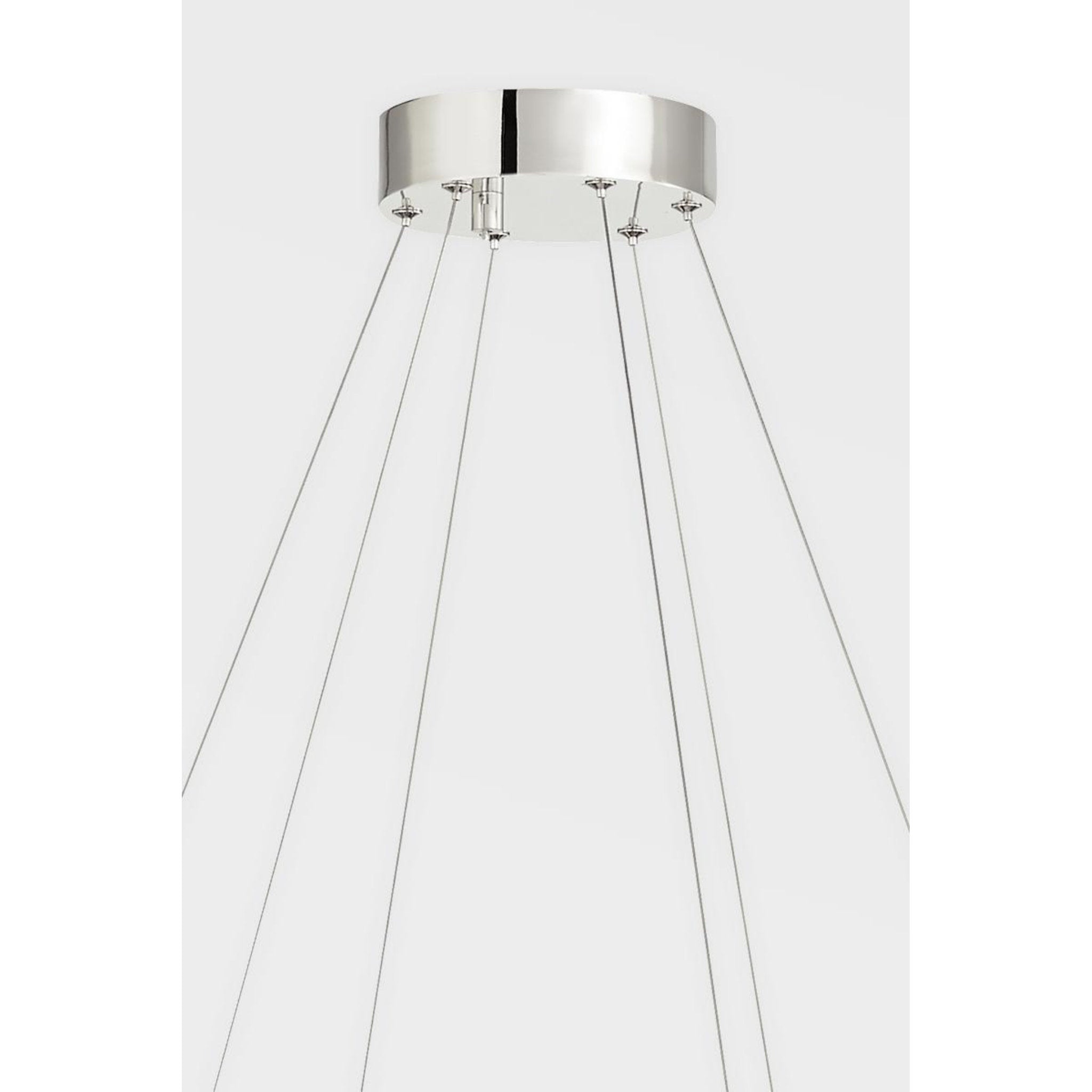 Orbit 6-Light Chandelier in Polished Nickel 38W x 12.25H