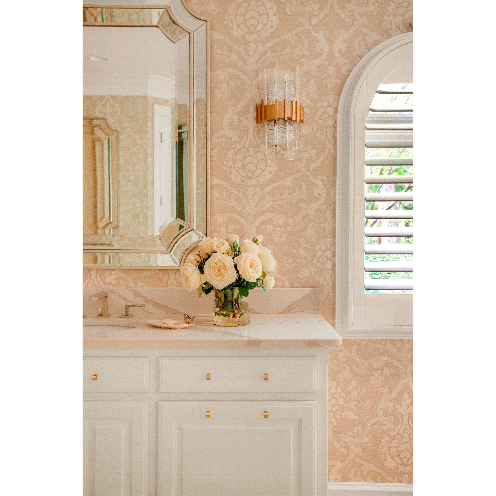 Ciro 2-Light Wall Sconce in Antique Silver Leaf Stainless 8.5L x 8.5W x 15.5H