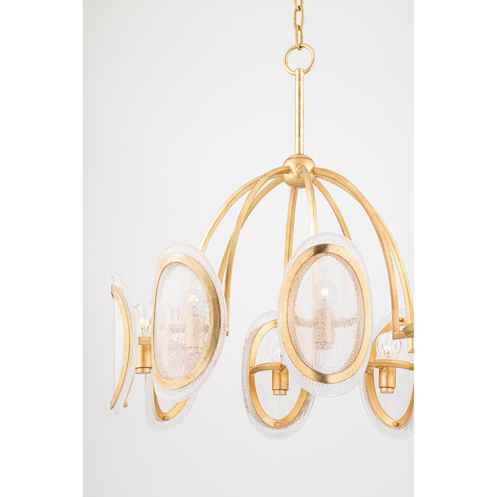 Danes 5-Light Semi Flush in Vintage Gold Leaf 19.5L x 19.5W x 14H