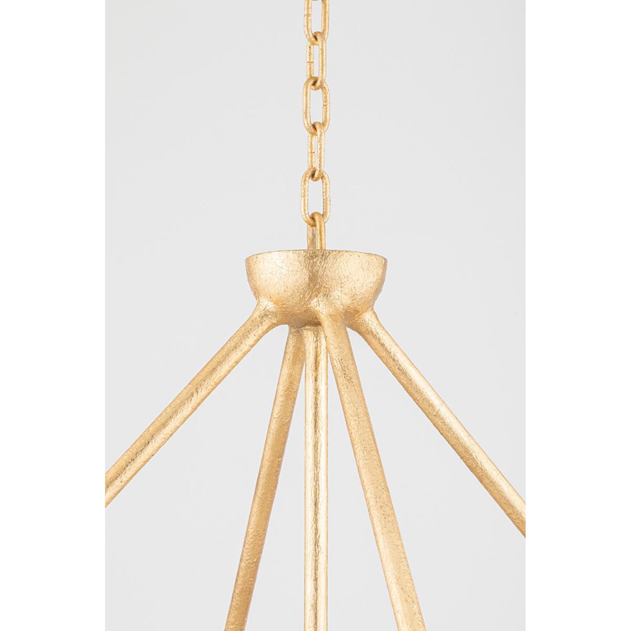 Torch 8-Light Chandelier in White Plaster 48L x 48W x 30.5H