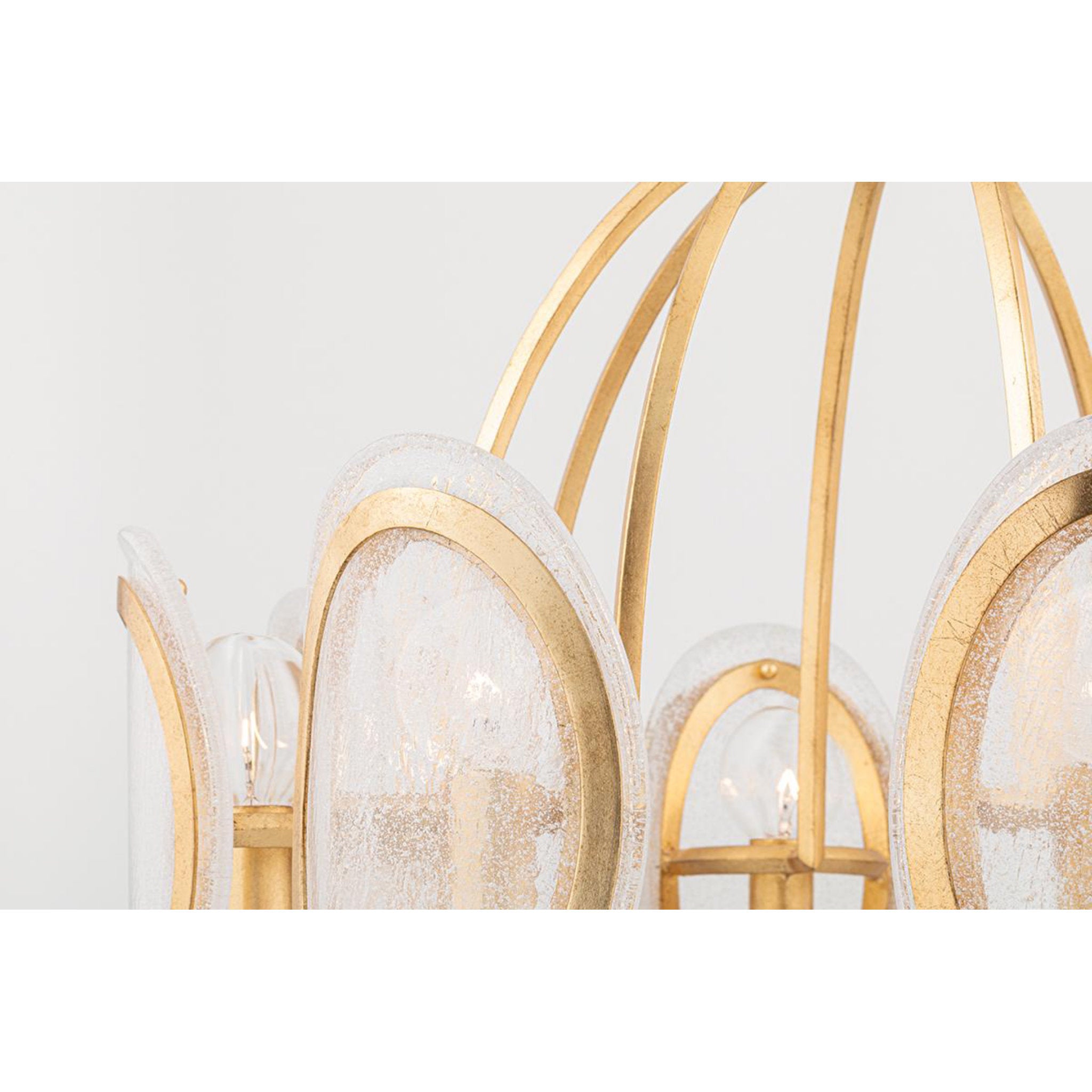 Danes 5-Light Semi Flush in Vintage Gold Leaf 19.5L x 19.5W x 14H