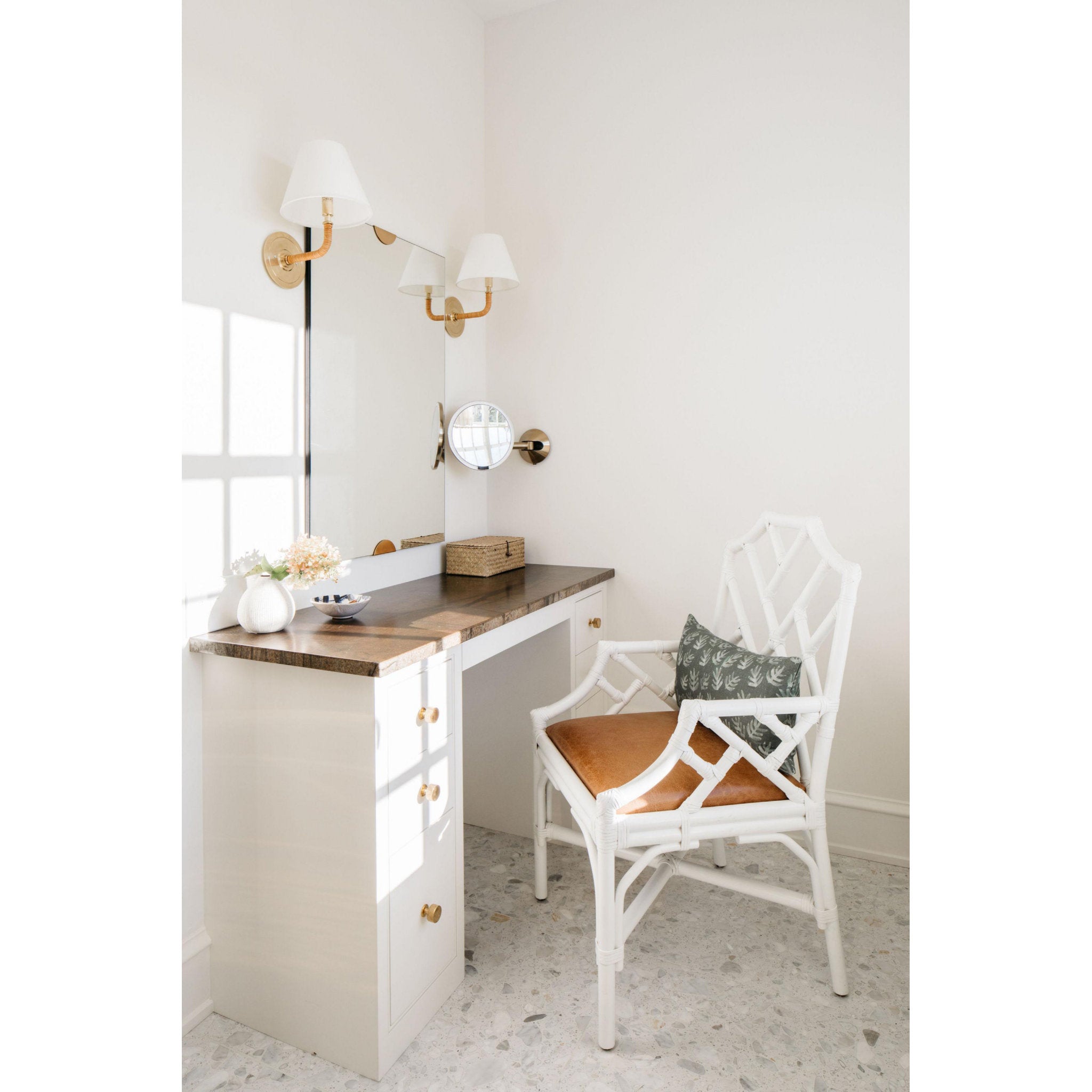 Curves No.1 1-Light Wall Sconce in Aged Brass by Mark D. Sikes 8L x 8W x 11.25H