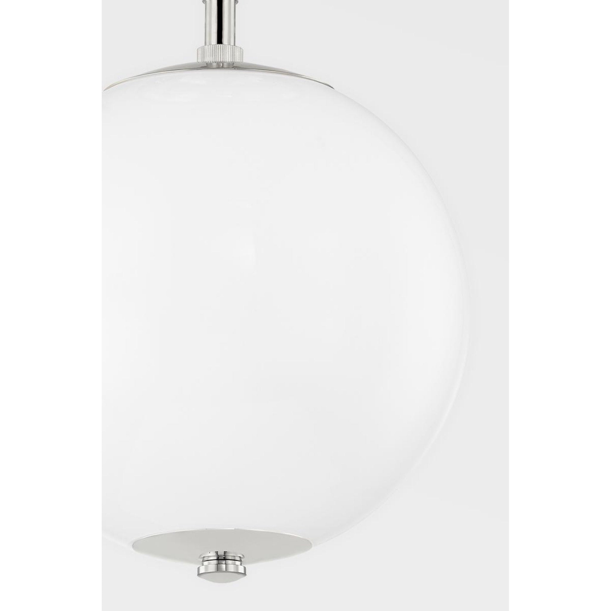 Sphere No.1 1-Light Pendant in Polished Nickel by Mark D. Sikes 11.25L x 11.25W x 15.25H