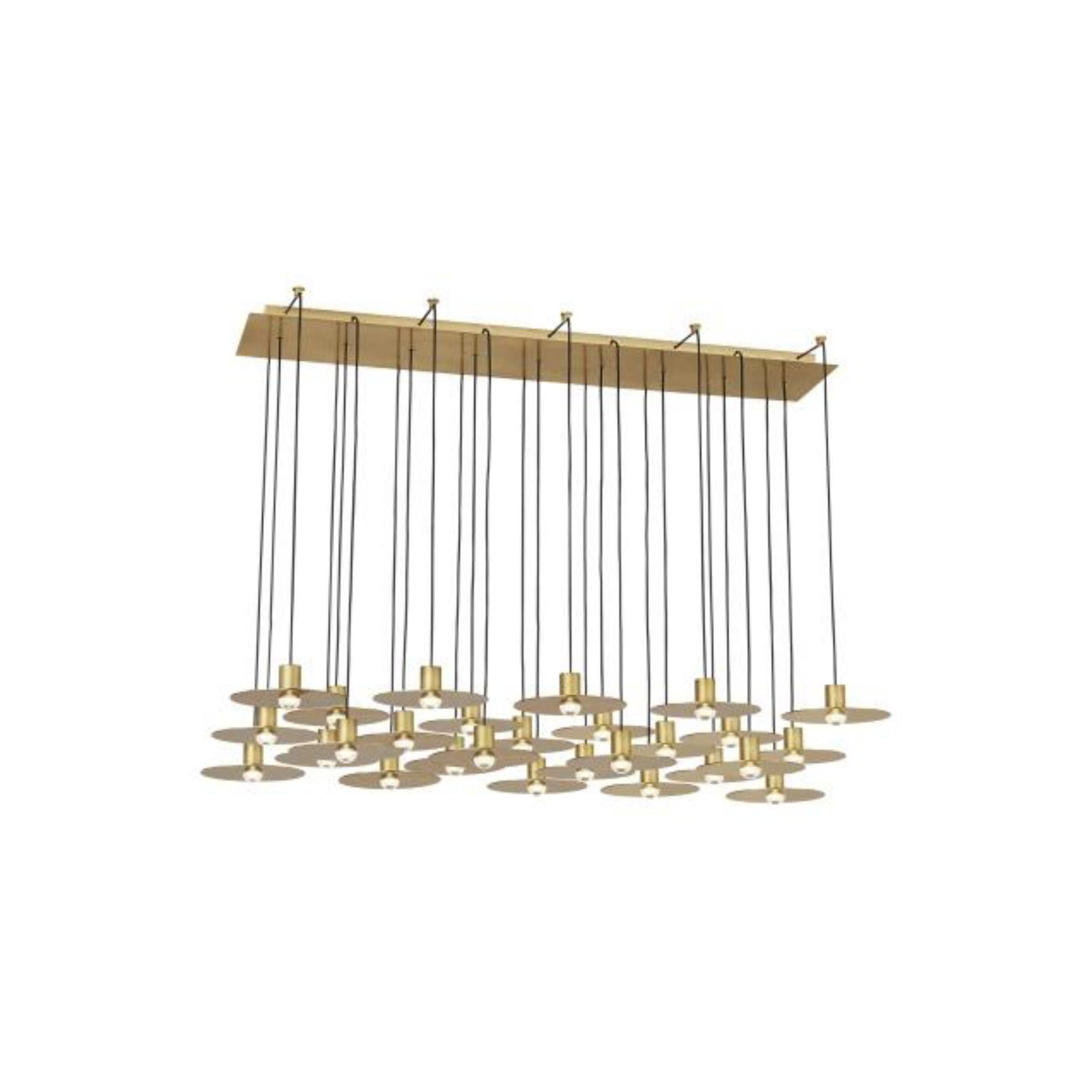 Eaves 27 Light Chandelier ESSENCE 27-Light LED 3000K Natural Brass by Sean Lavin