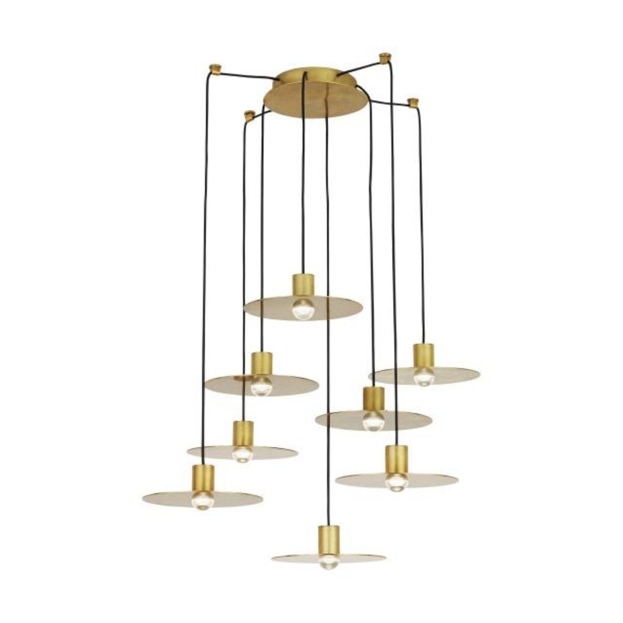 Eaves 8 Light Chandelier ESSENCE 8-Light LED 3000K Natural Brass by Sean Lavin