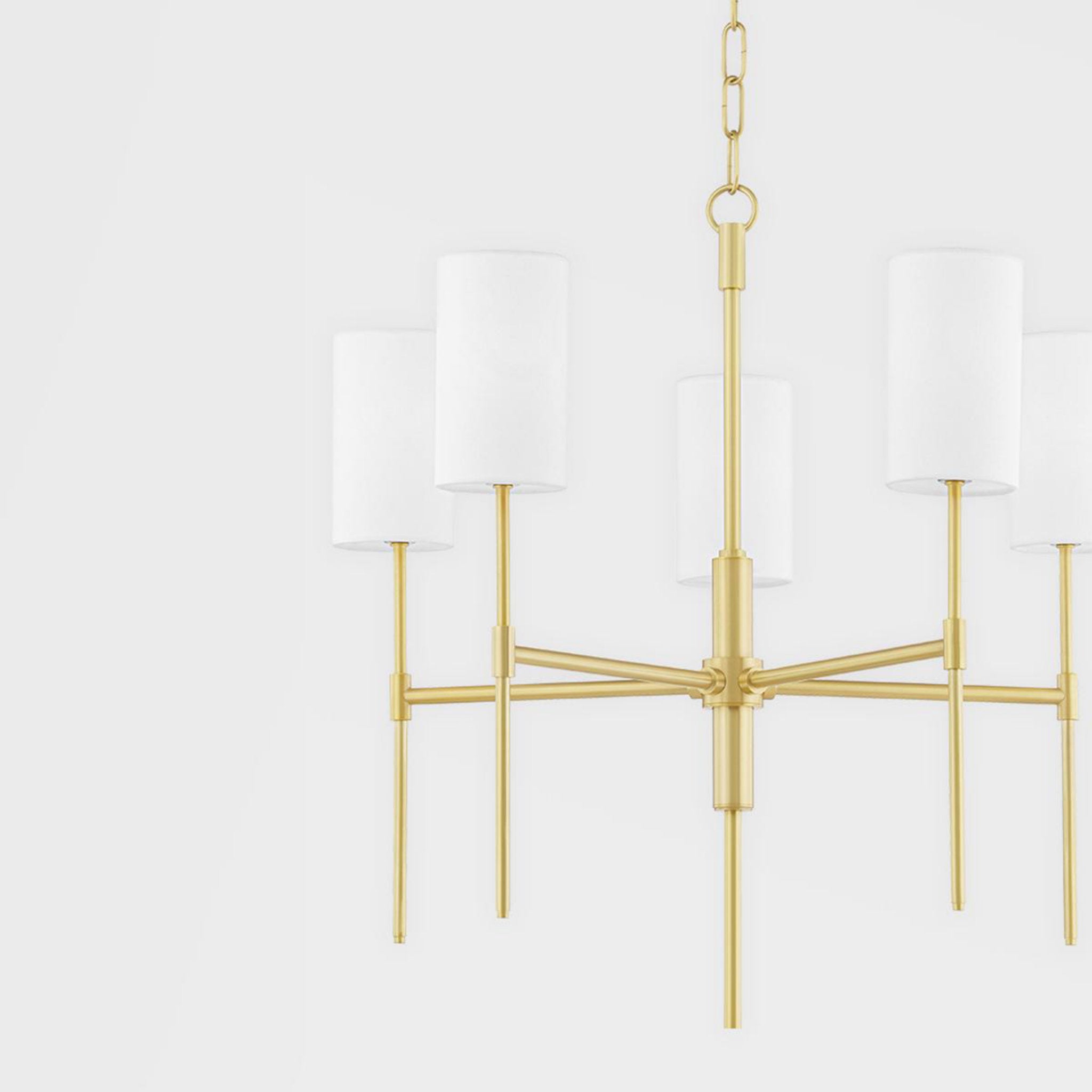 Olivia 1-Light Wall Sconce in Polished Nickel 4.75L x 4.75W x 17.5H