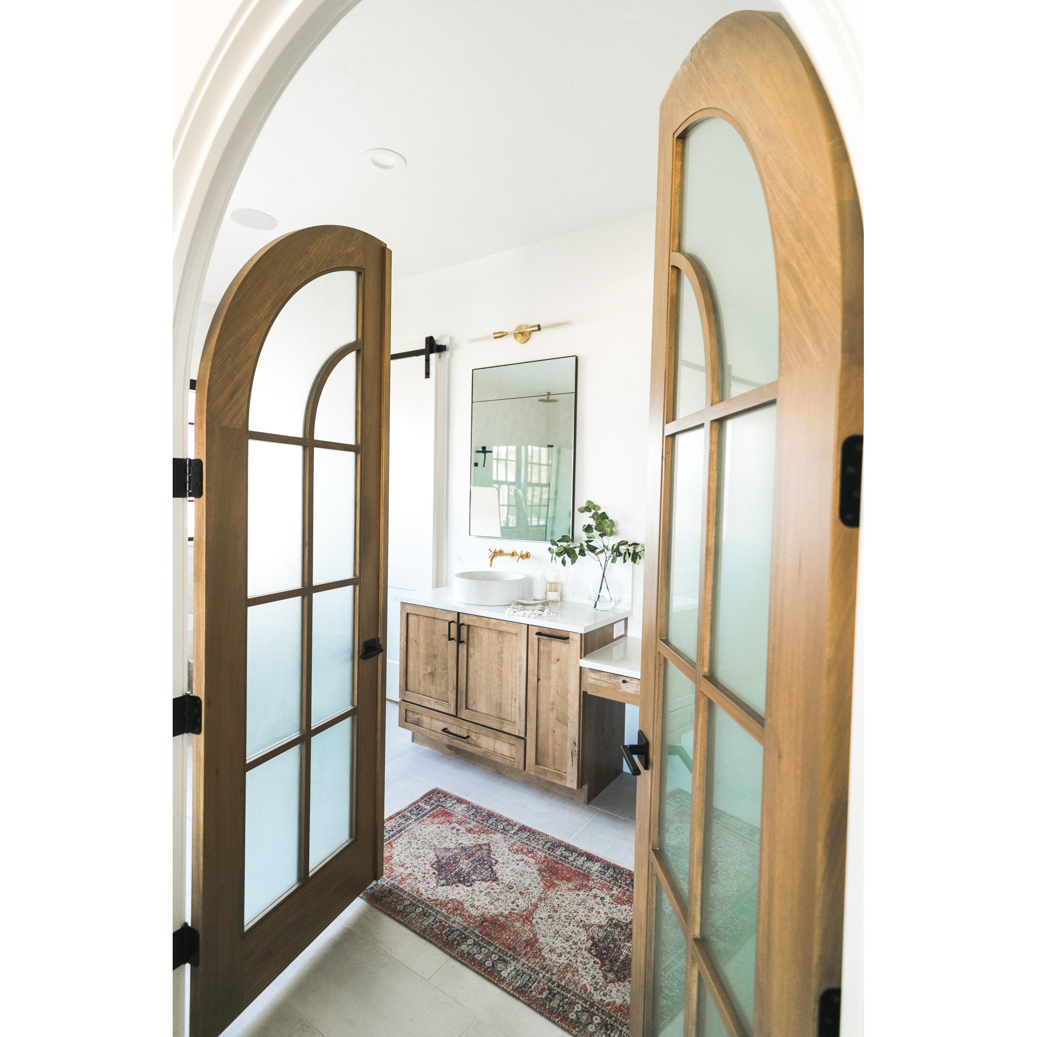 Tara 2-Light Wall Sconce in Aged Brass 4.75L x 4.75W x 30H