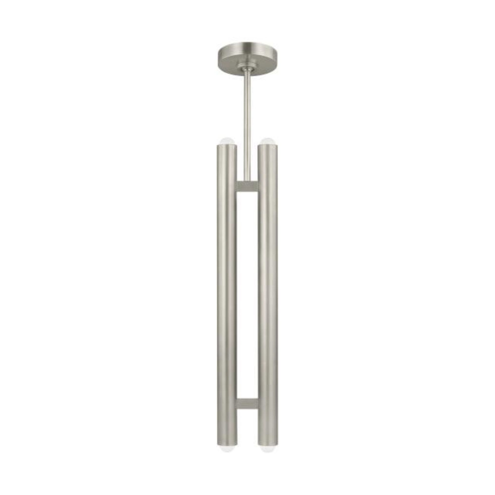 Ebell 2 Light Pendant Flush & Semi-Flush Mount 2-Light LED 2700K Antique Nickel by Kelly Wearstler