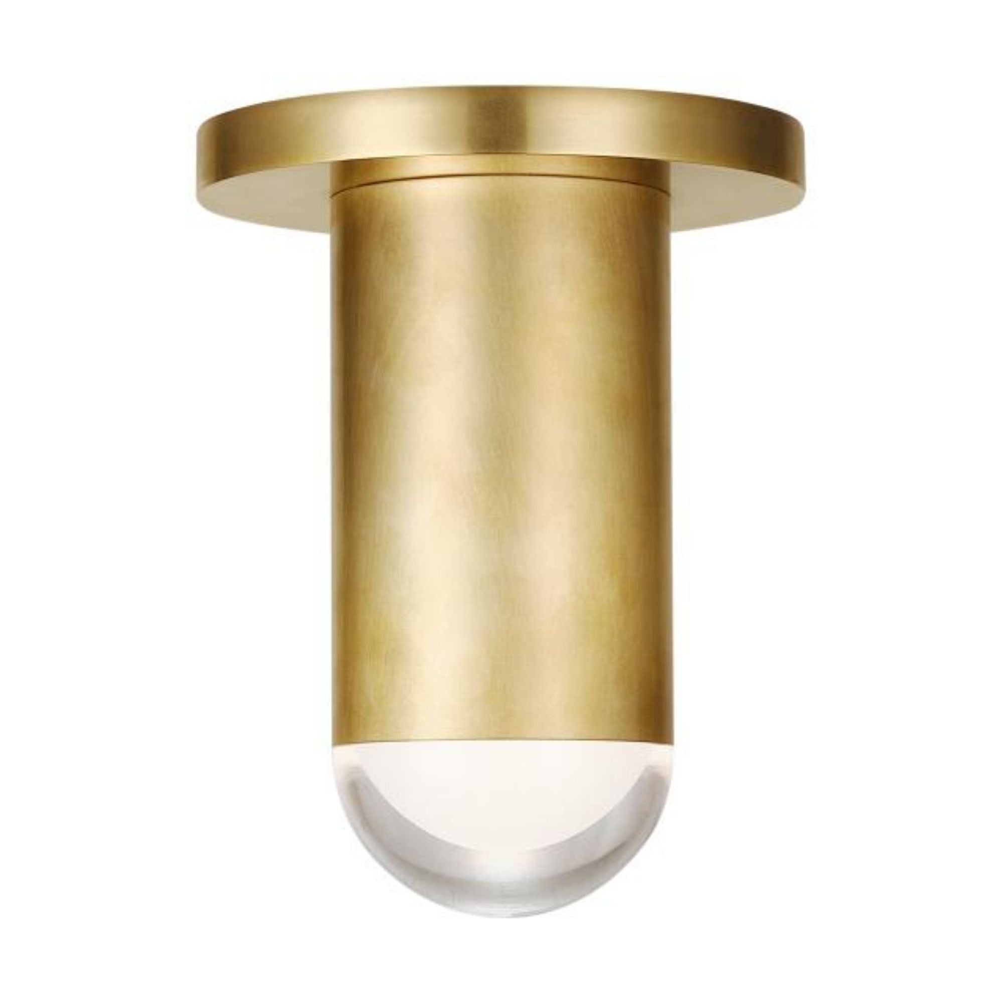 Ebell Small Flush Mount Flush & Semi-Flush Mount 1-Light LED 2700K Natural Brass by Kelly Wearstler