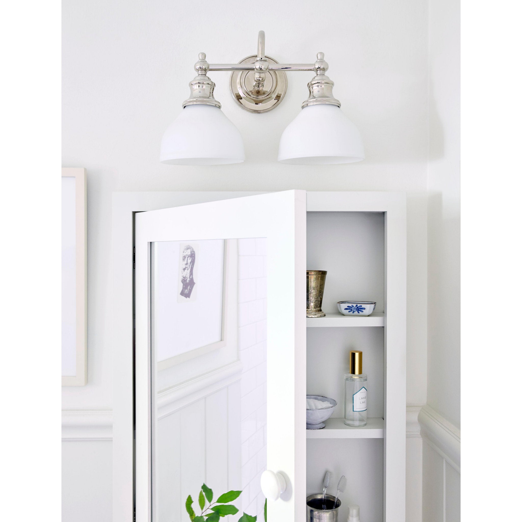 Sutton 2-Light Bath and Vanity in Polished Nickel 16.25L x 16.25W x 10.25H