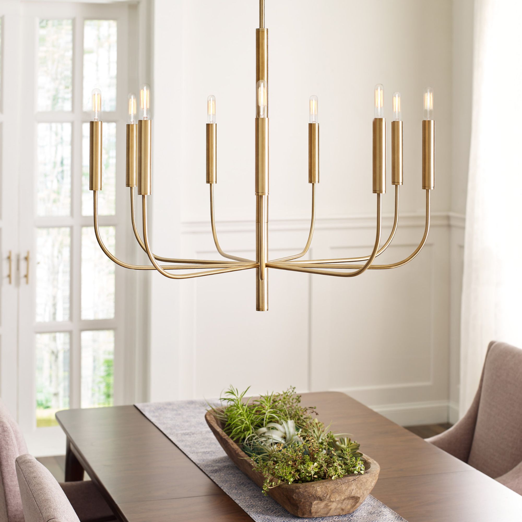 Ellen DeGeneres Brianna Medium Chandelier in Burnished Brass