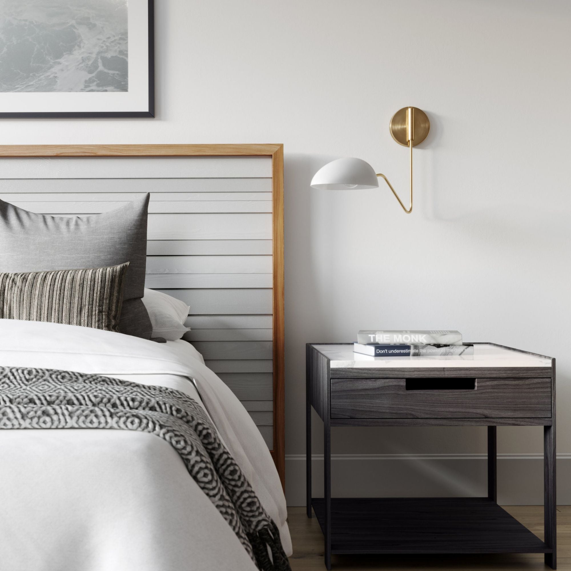 Ellen DeGeneres Jane Task Sconce in Matte White