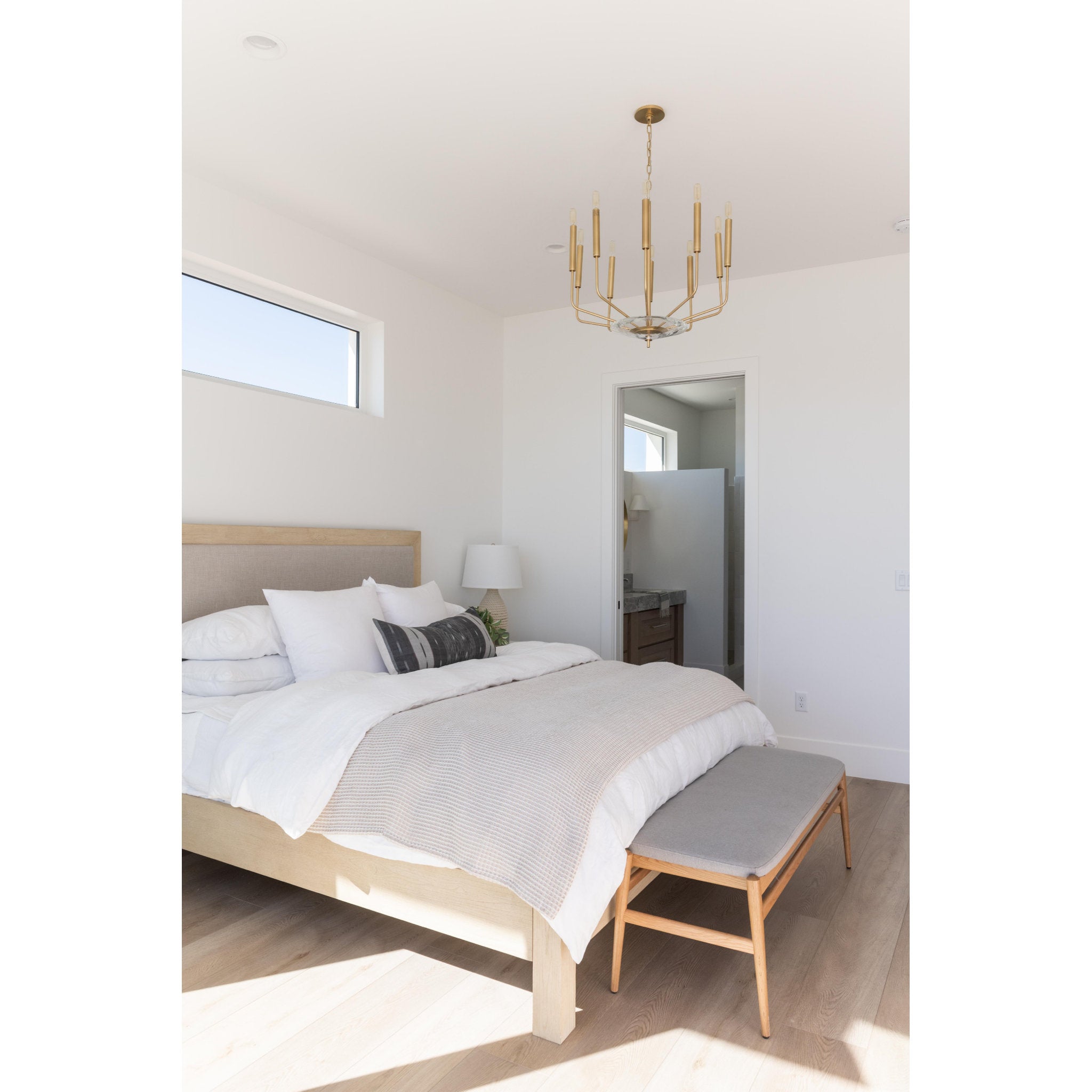 Gideon 10-Light Chandelier in Aged Brass 24.25L x 24.25W x 24.75H