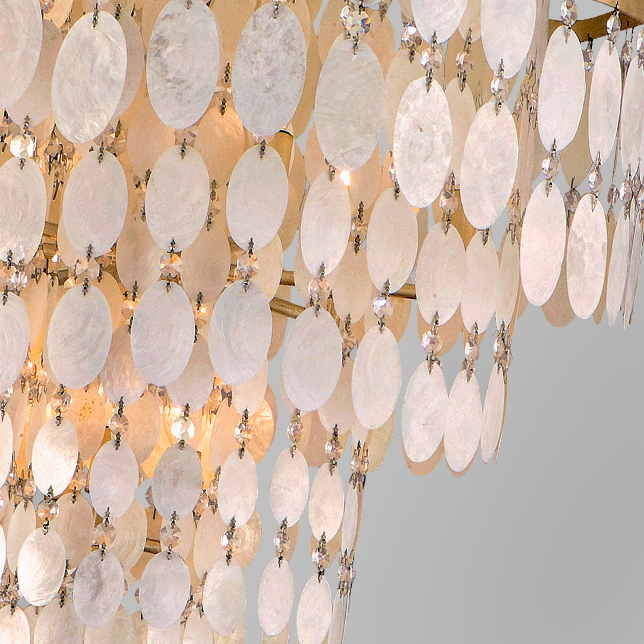 Dolce 12-Light Chandelier in Champagne Leaf 24L x 24W x 30.75H