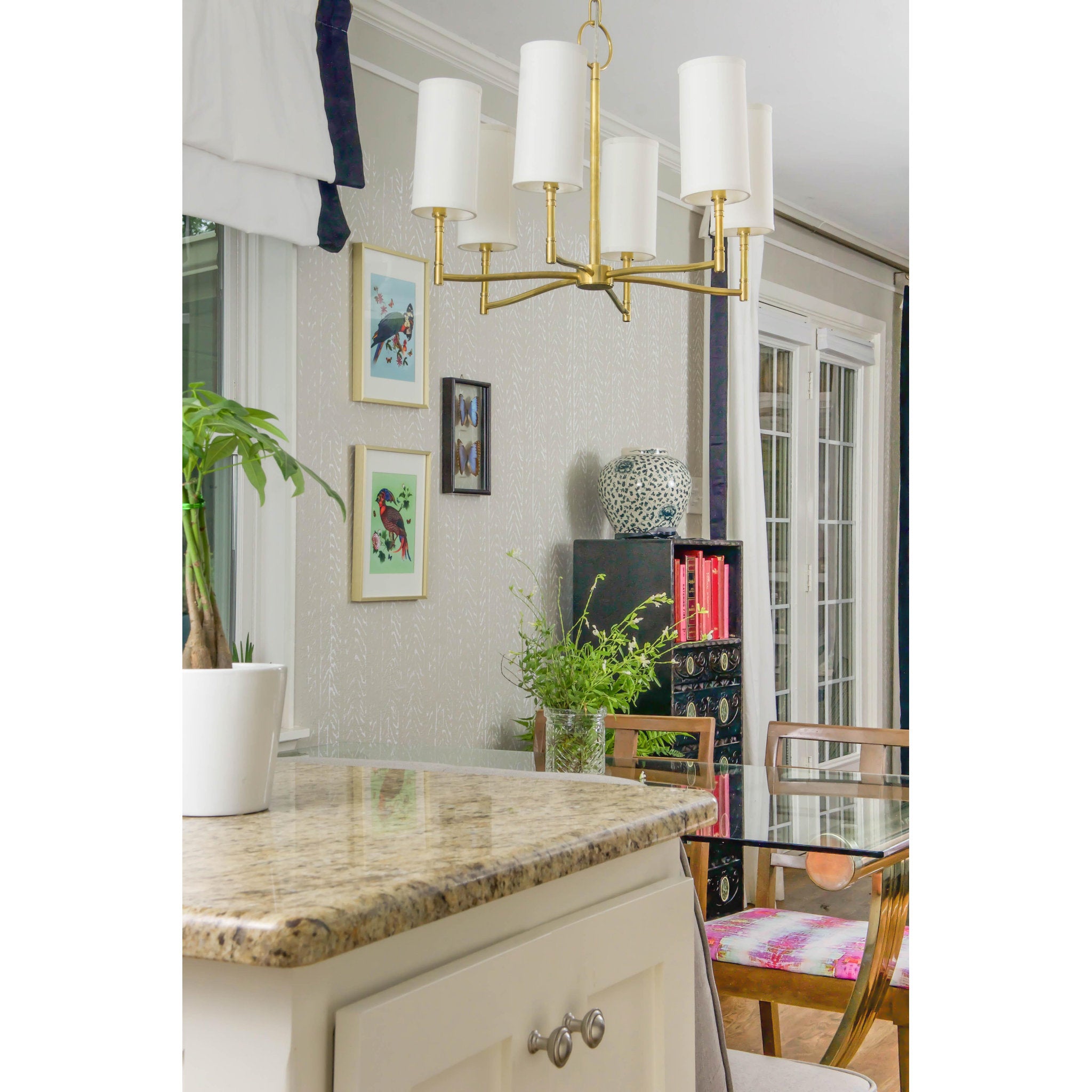 Dillon 6-Light Chandelier in Aged Brass 25L x 25W x 18H