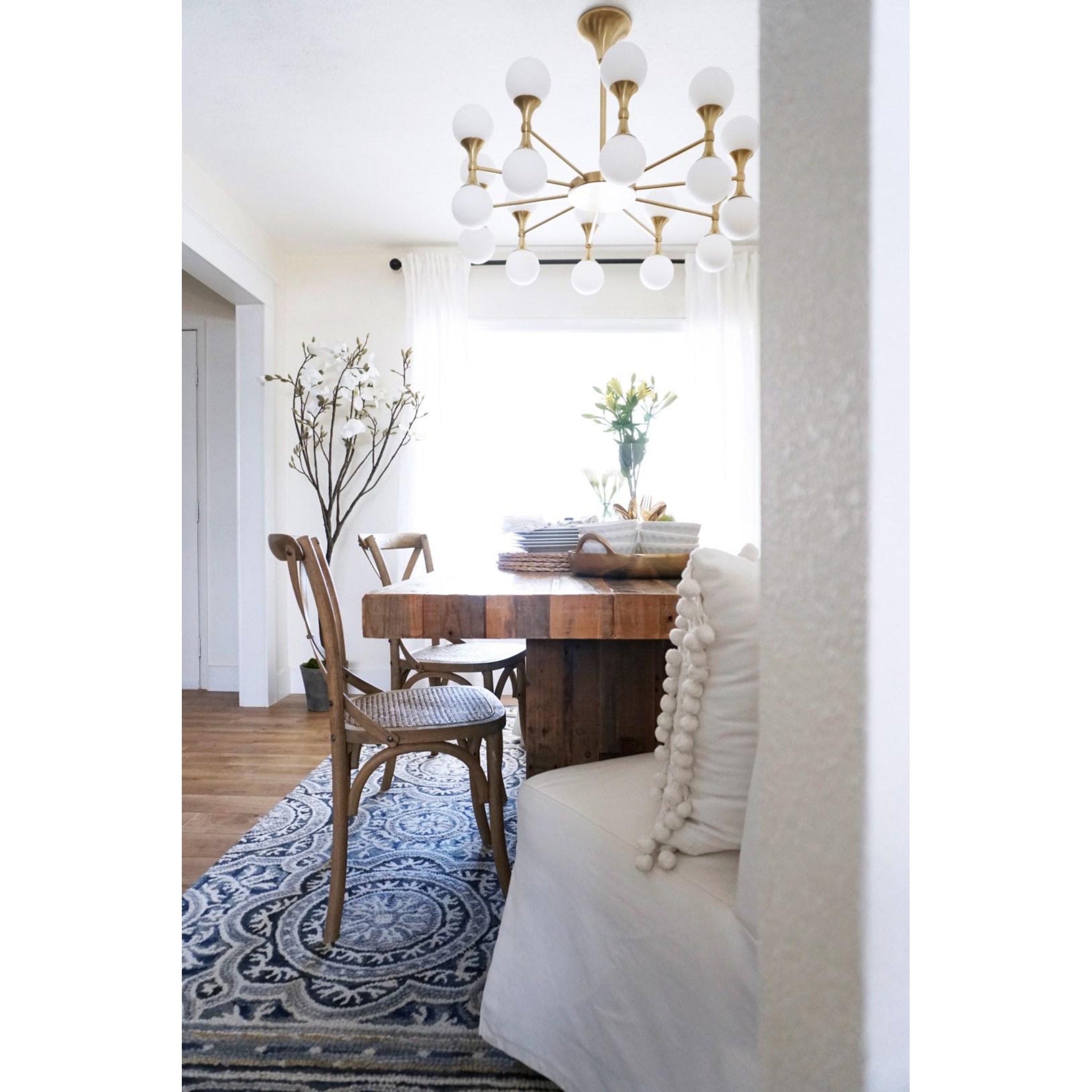 Astoria 20-Light Chandelier in Aged Brass 36L x 36W x 13.5H