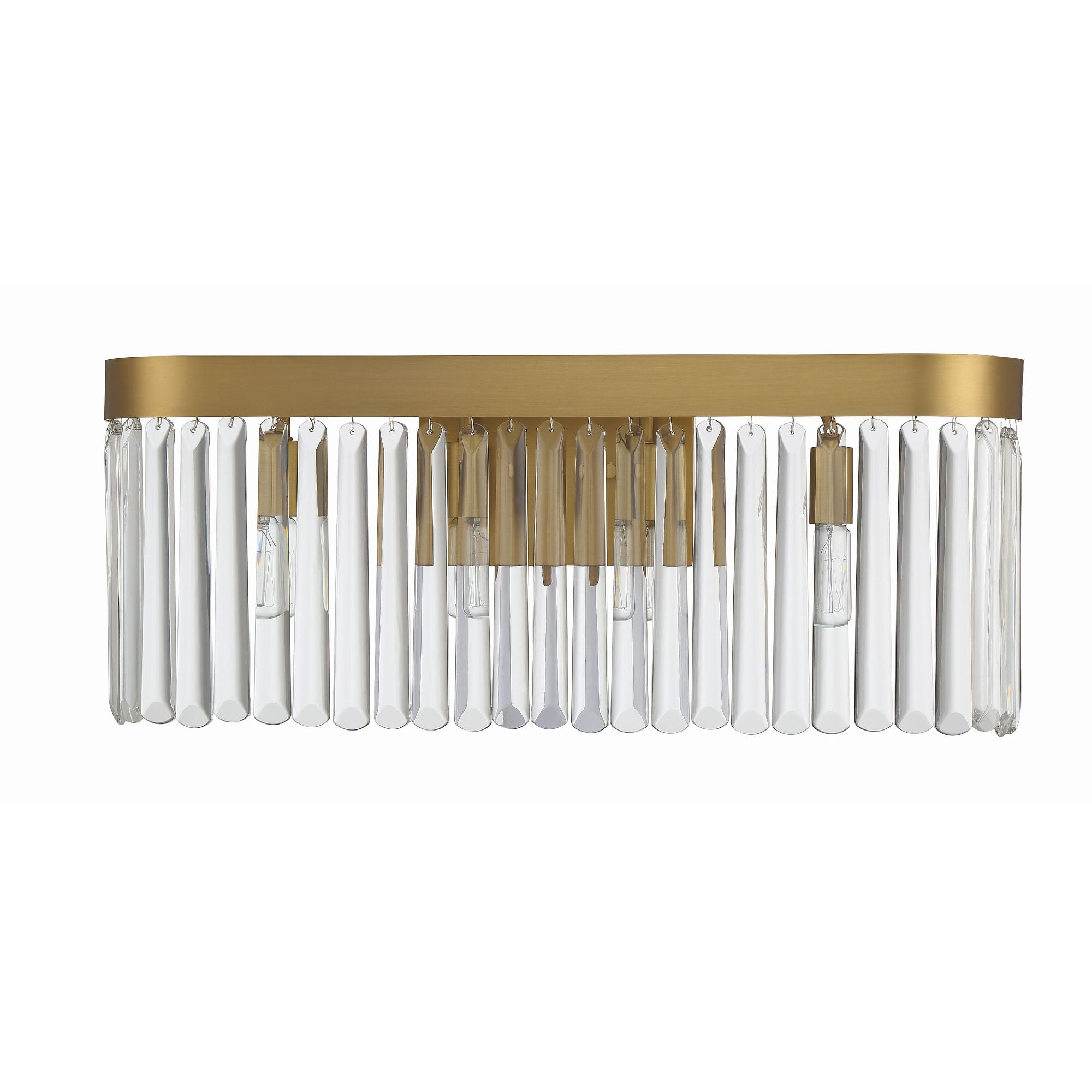 Emory 4 Light Modern Gold Sconce Clear Glass 24"W x 9.5"H x 3.75"D