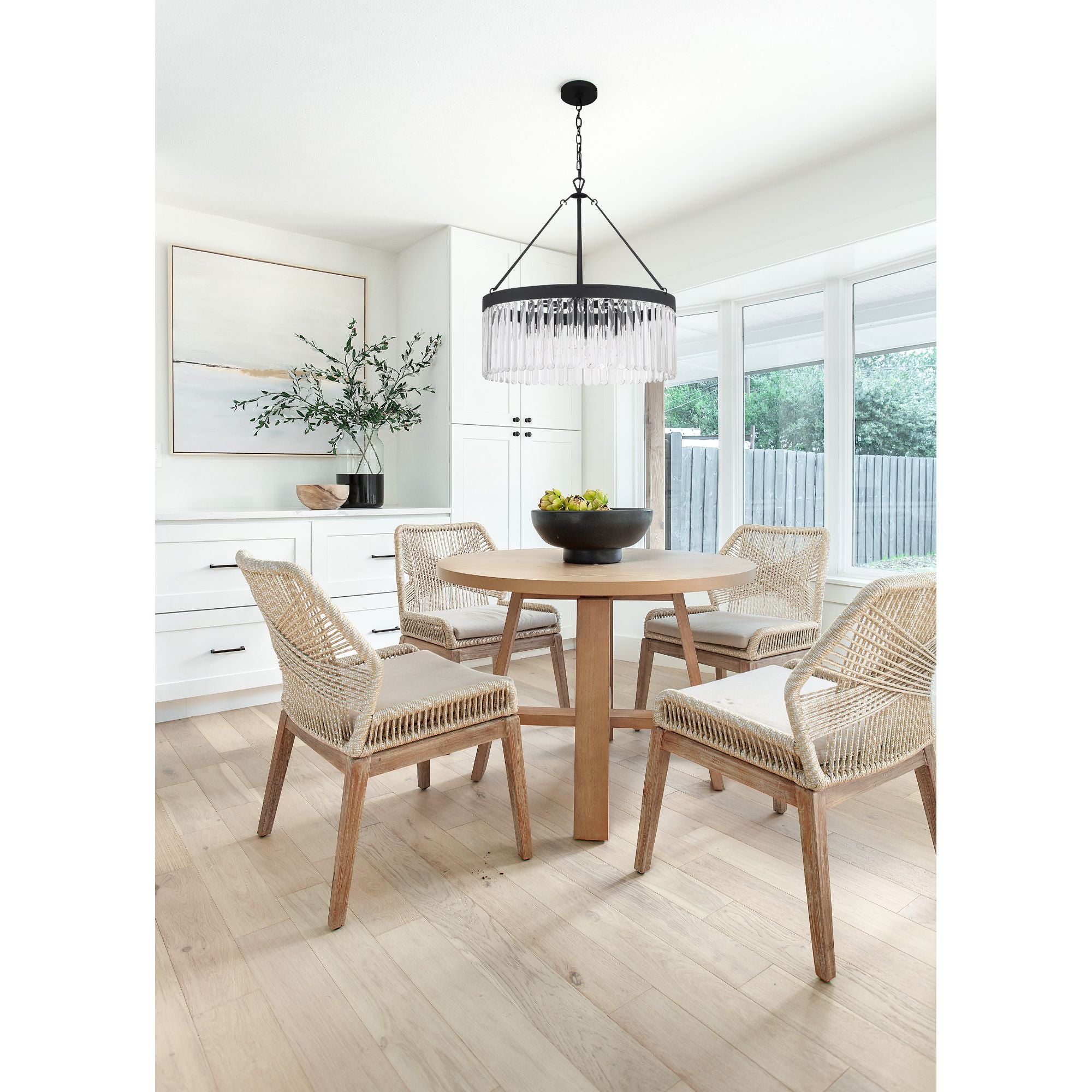 Emory 8 Light Black Forged Chandelier Clear Glass 24"W x 24.75"H x 24"D