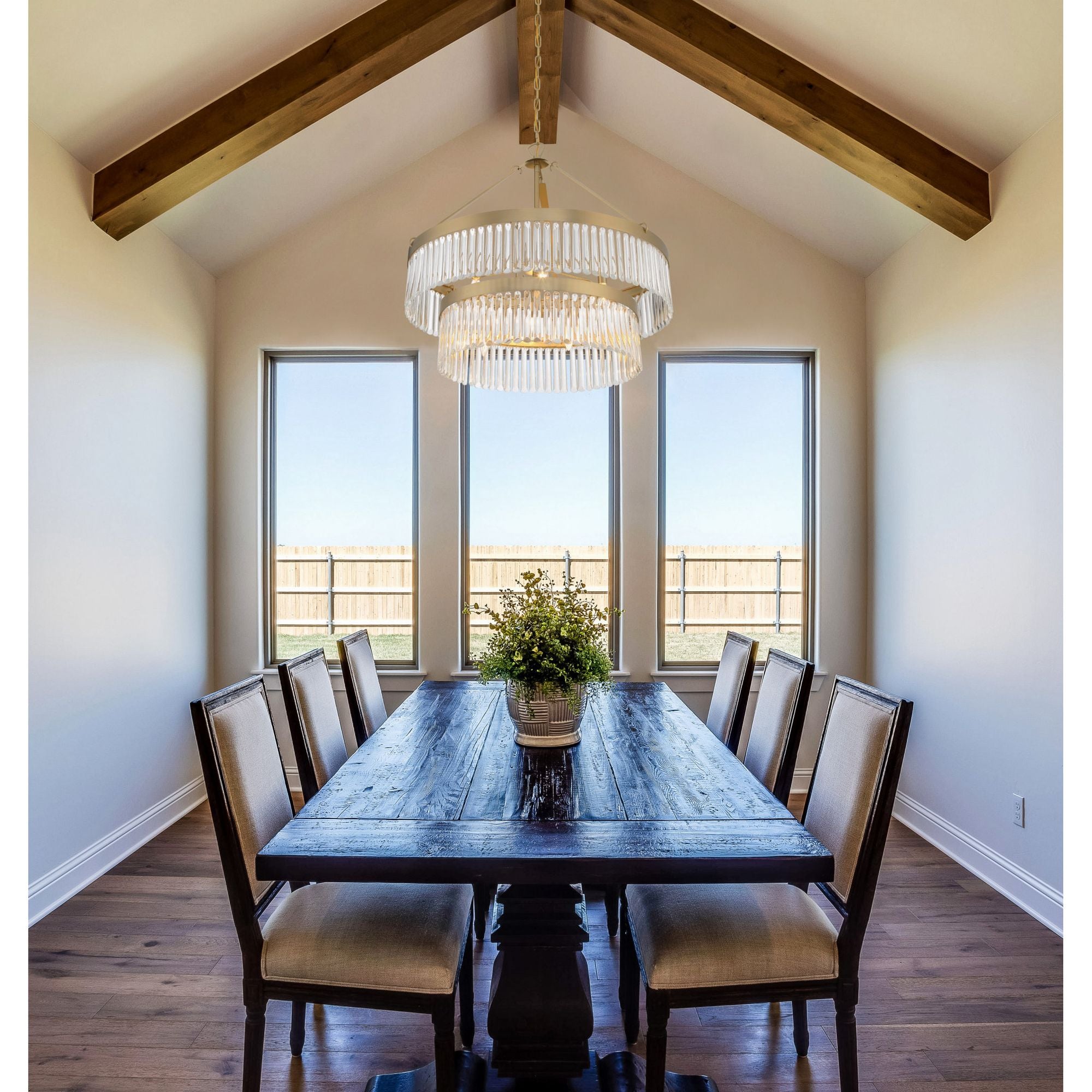 Emory 9 Light Modern Gold Chandelier Clear Glass 32"W x 30.25"H x 32"D