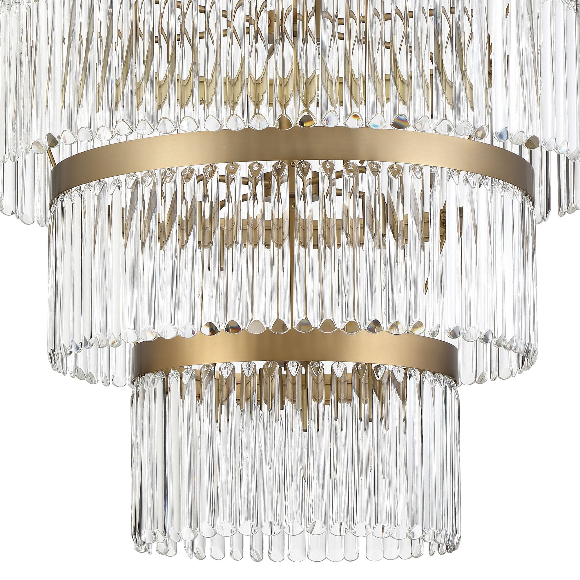 Emory 22 Light Modern Gold Chandelier Clear Glass 40"W x 55.25"H x 40"D
