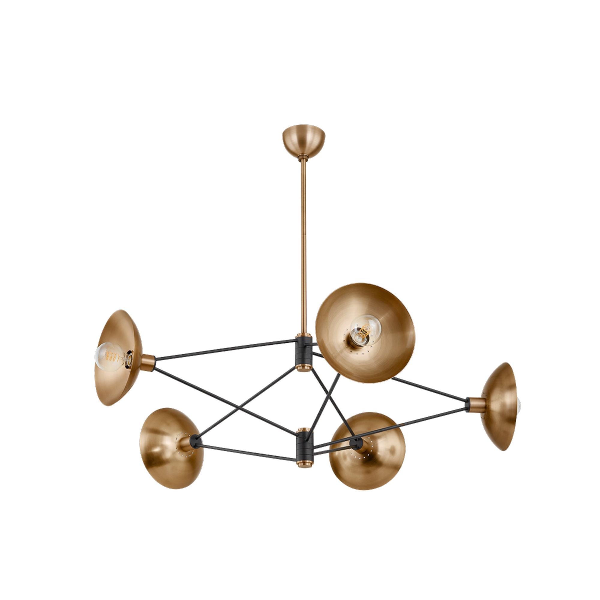 Axel 5-Light Chandelier in Patina Brass 50W x 14.5H