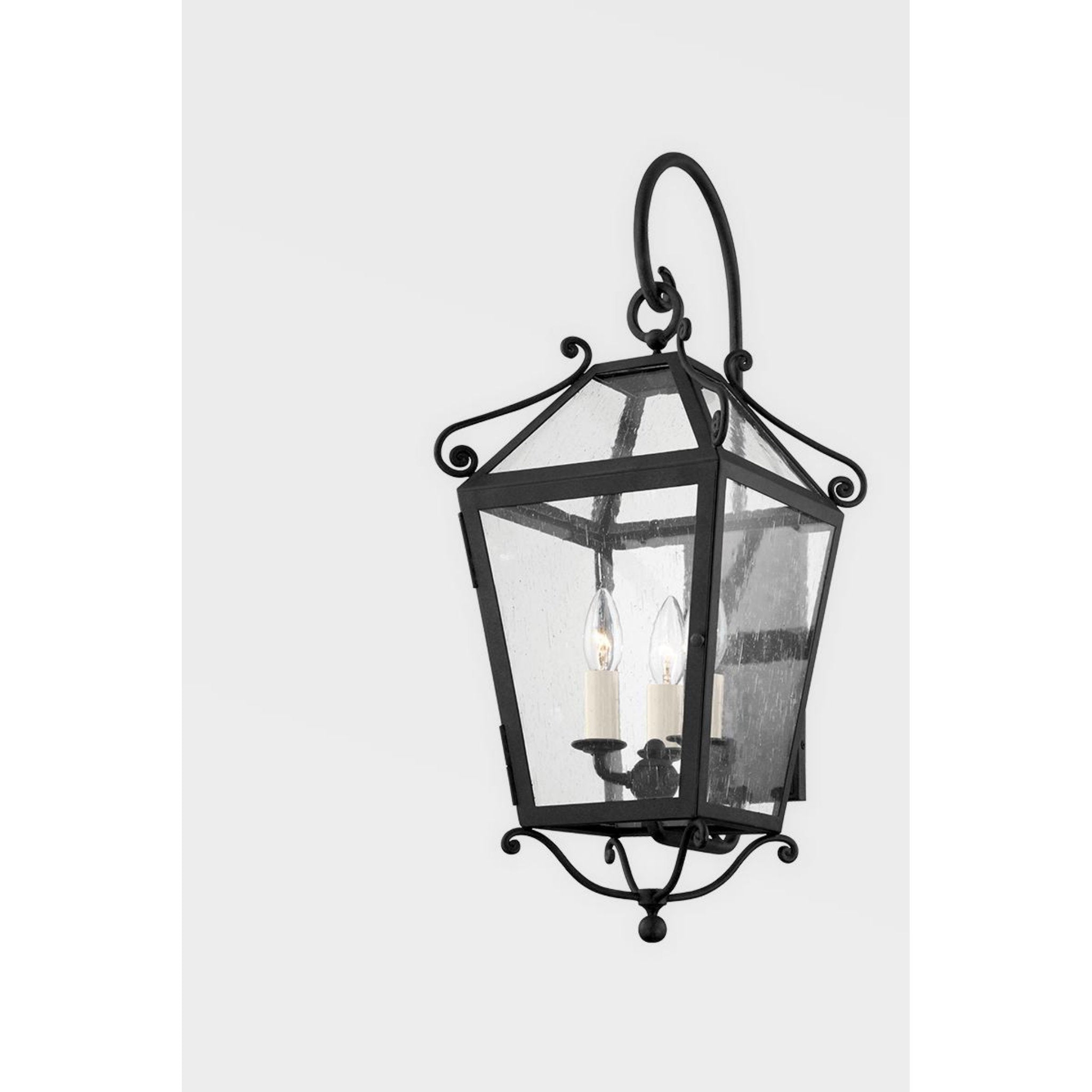 Santa Barbara County Wall Sconce 4-Light Outdoor LED in French Iron 13.25L x 13.25W x 34H
