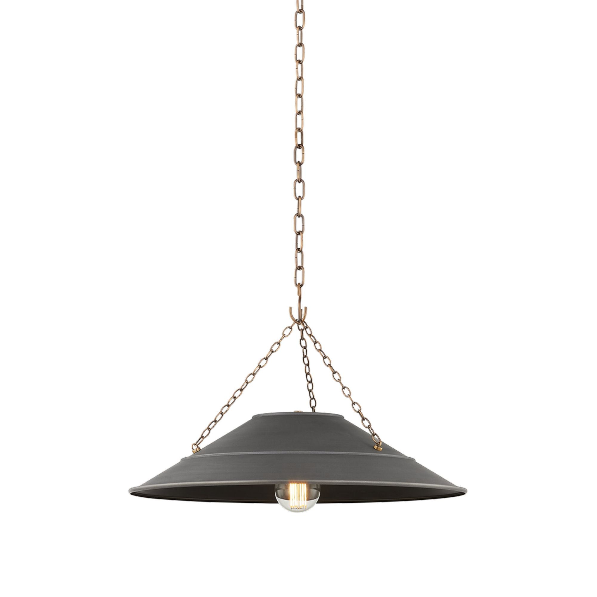 Arcane Pendant 1-Light LED in Patina Brass 23L x 23W x 16H