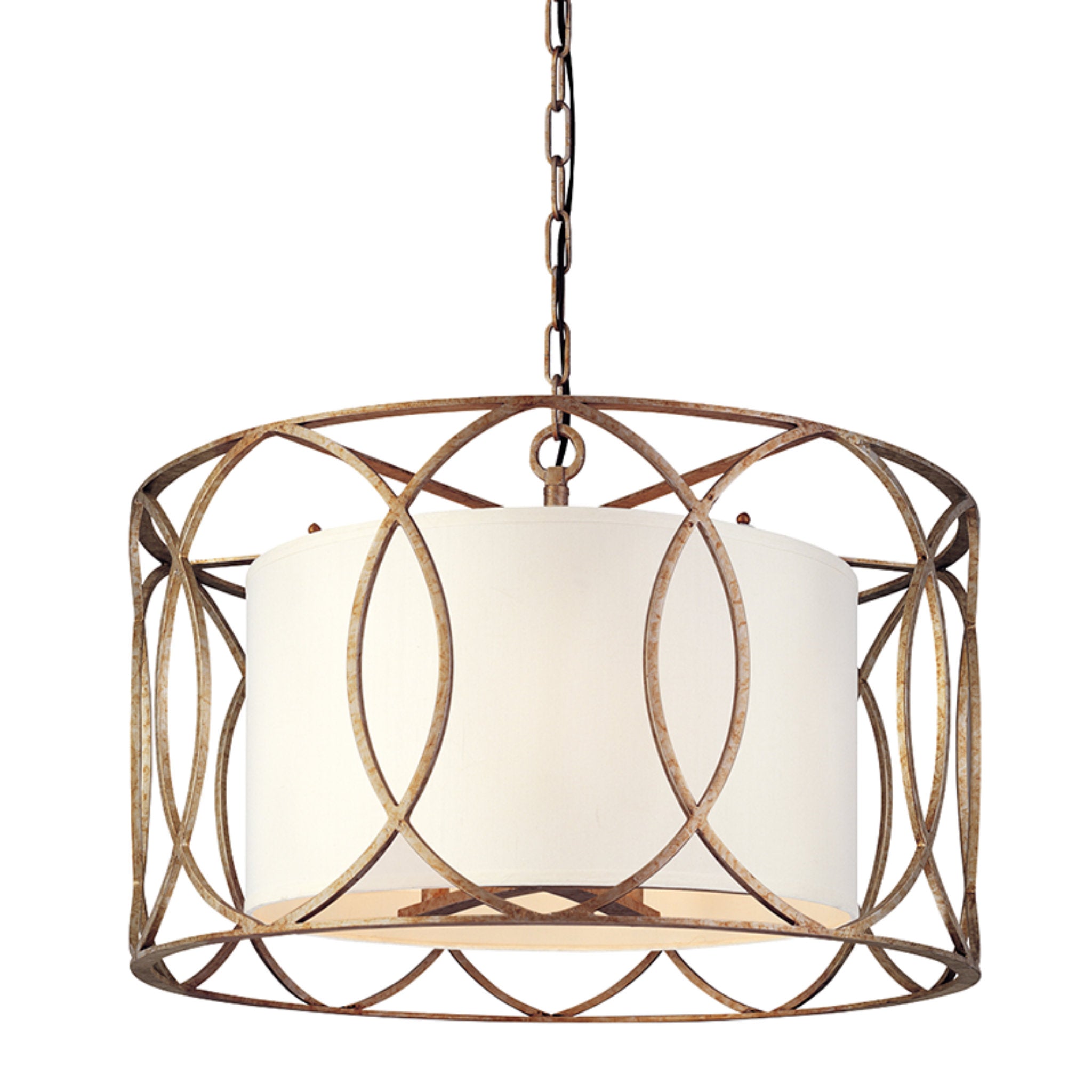 Sausalito Chandelier 5-Light LED in Silver Gold 25L x 25W x 16.5H