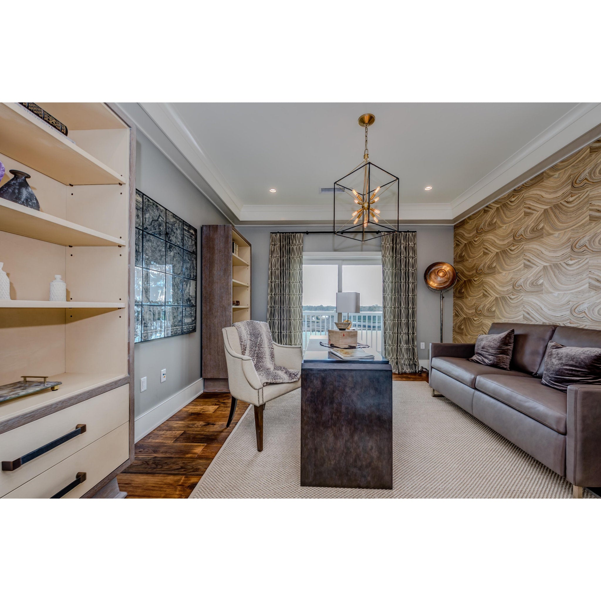 Glendale 9-Light Lantern in Aged Brass/Black 16.25L x 16.25W x 30H