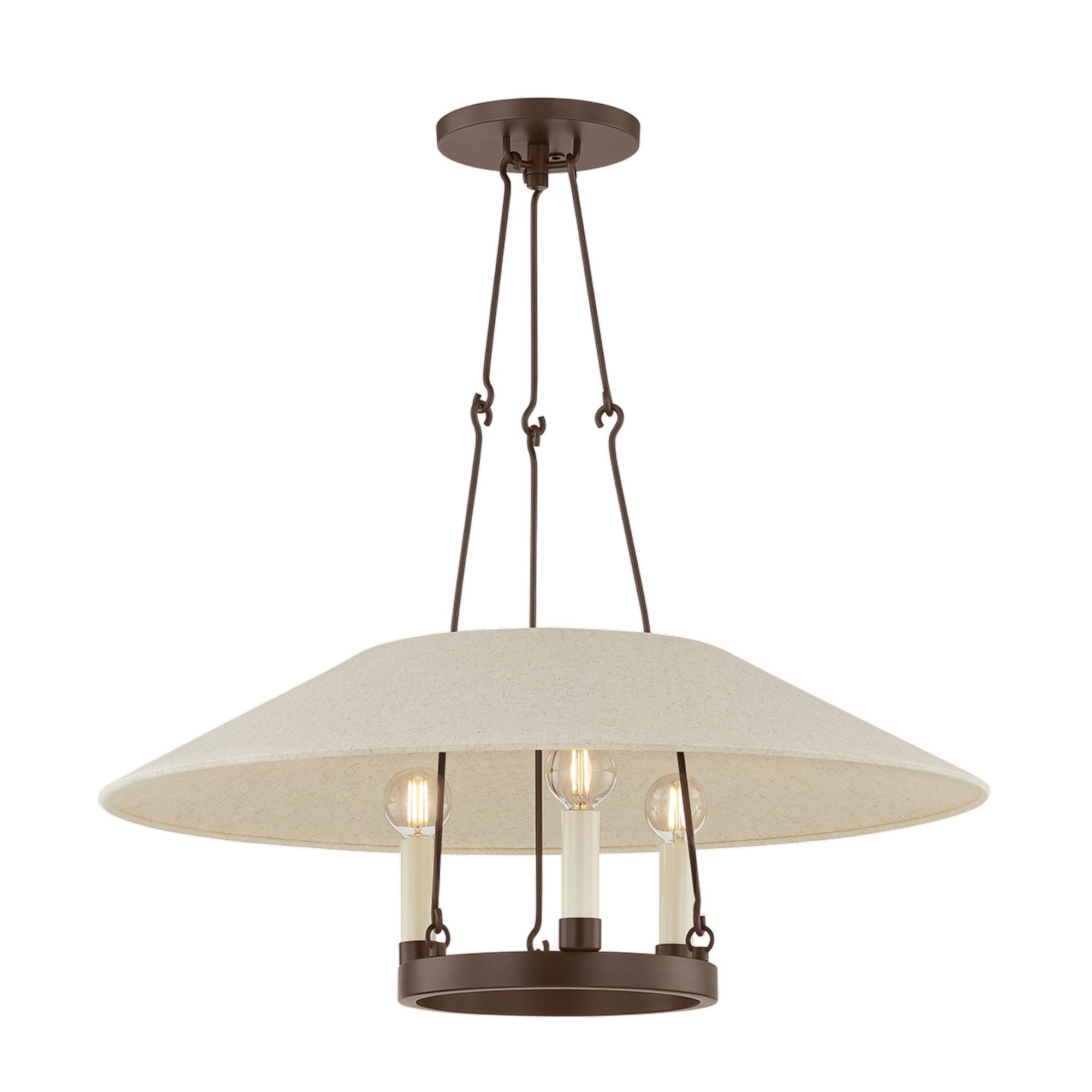 Archive Chandelier 3-Light LED in Bronze 25L x 25W x 10H
