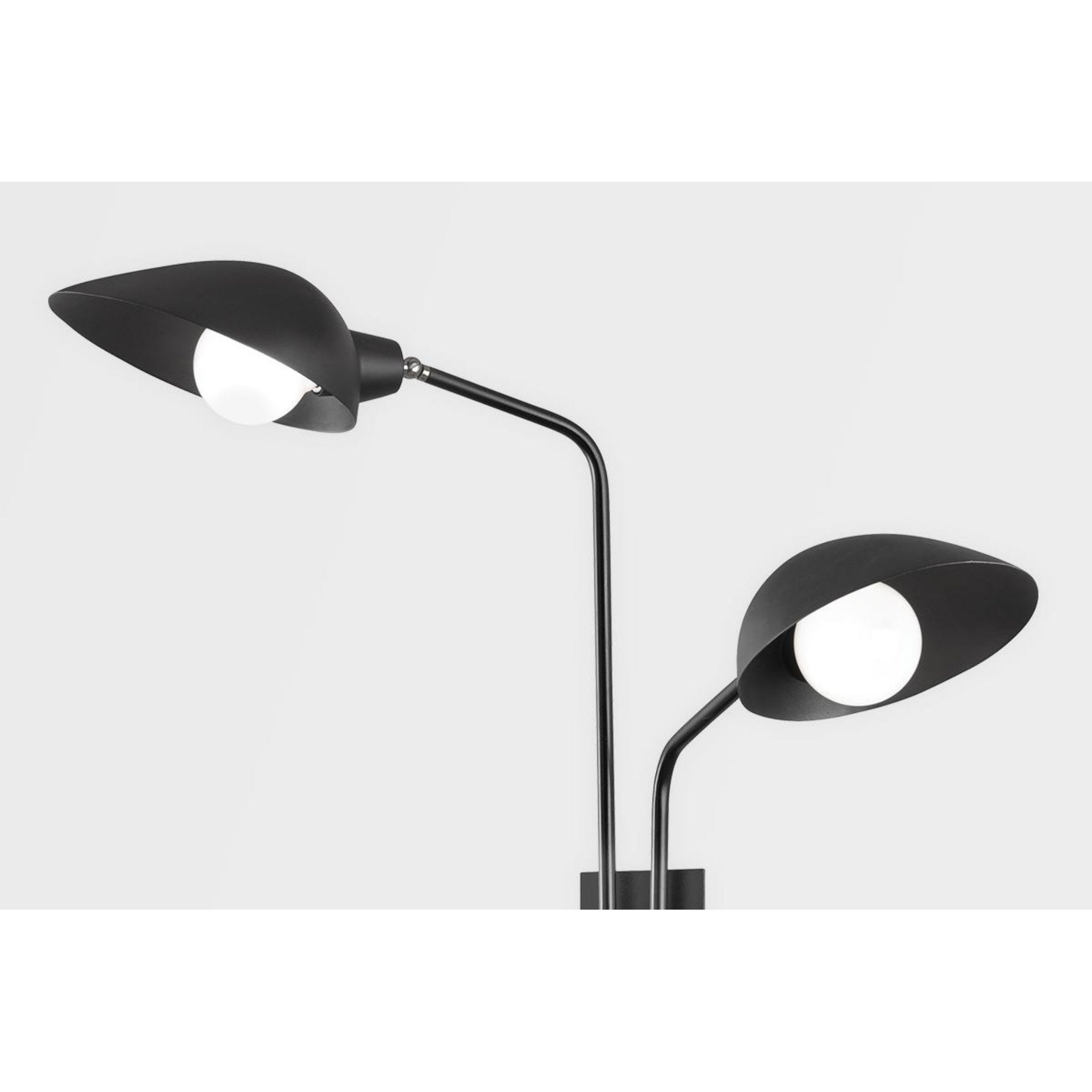 Leo Plug-In Sconce 2-Light LED in Soft Black 15.4L x 24.75W x 35H