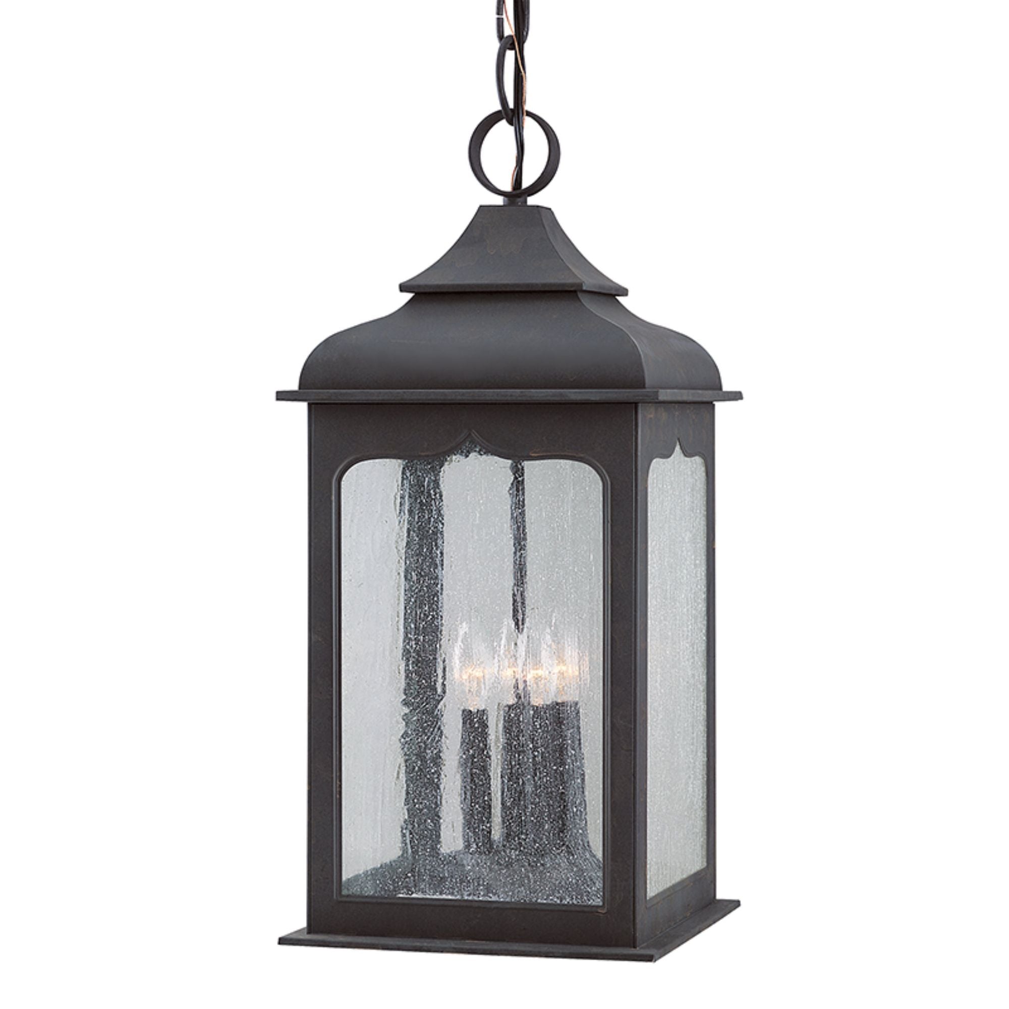 Henry Street Lantern 4-Light Outdoor LED in Textured Bronze 11L x 11W x 24.25H