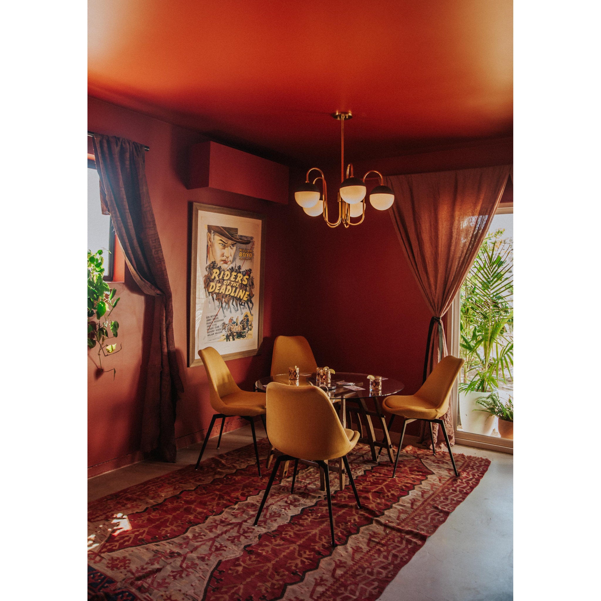 Renee 5-Light Chandelier in Aged Brass/Black 14L x 28W x 15.5H