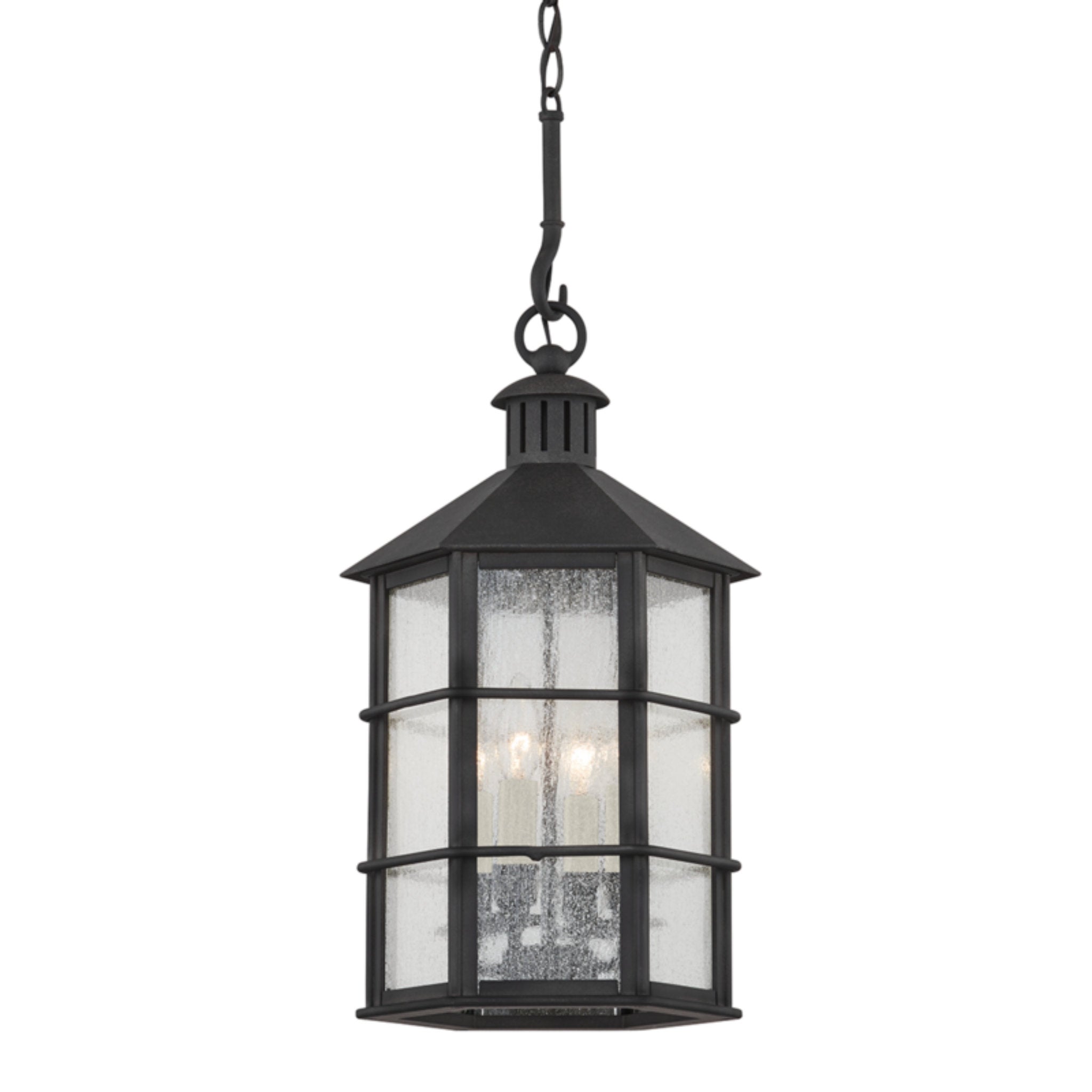 Lake County Lantern 4-Light Outdoor LED in French Iron 11.5L x 11.5W x 25.75H