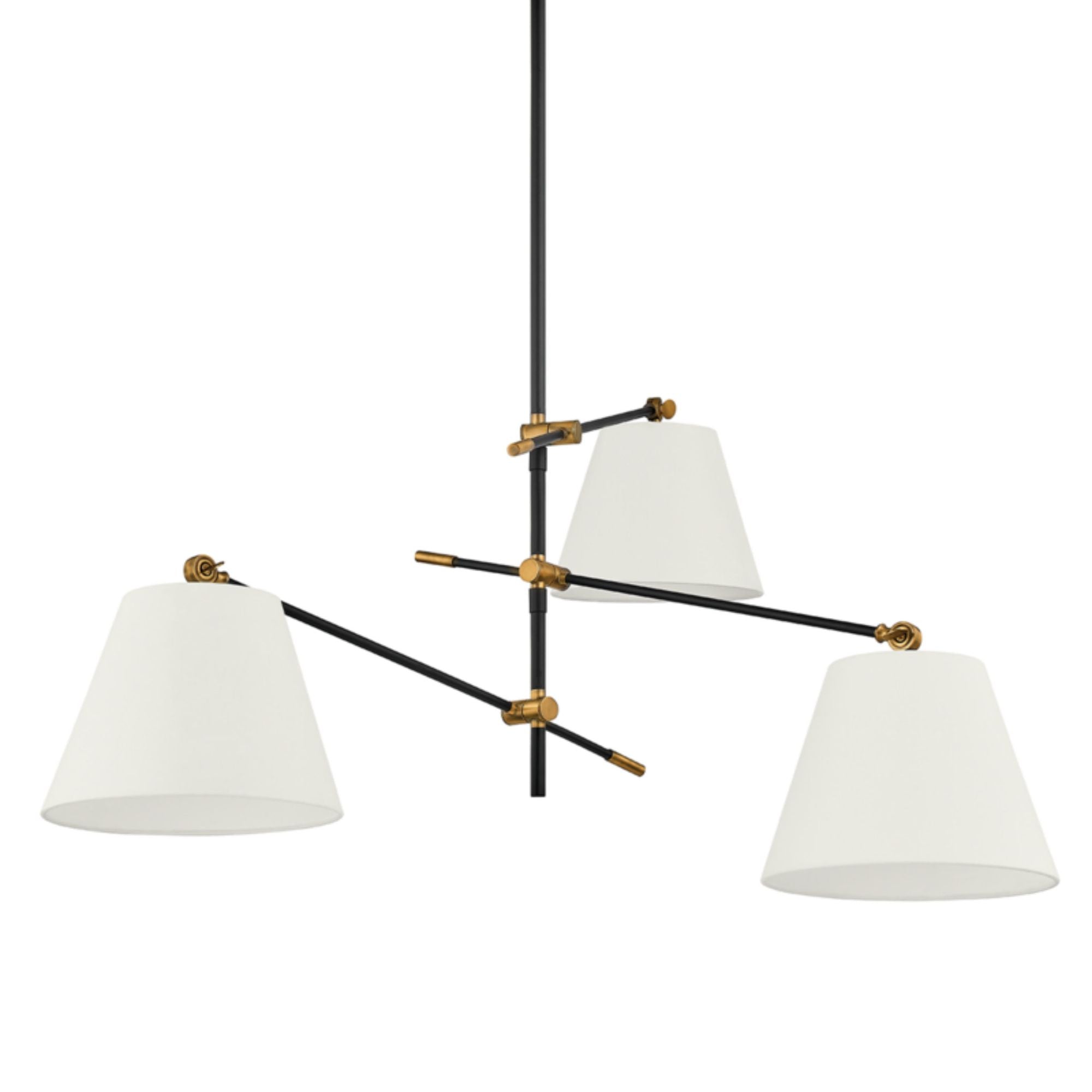 Navin Chandelier 3-Light LED in Patina Brass 52.5L x 52.5W x 25.5H