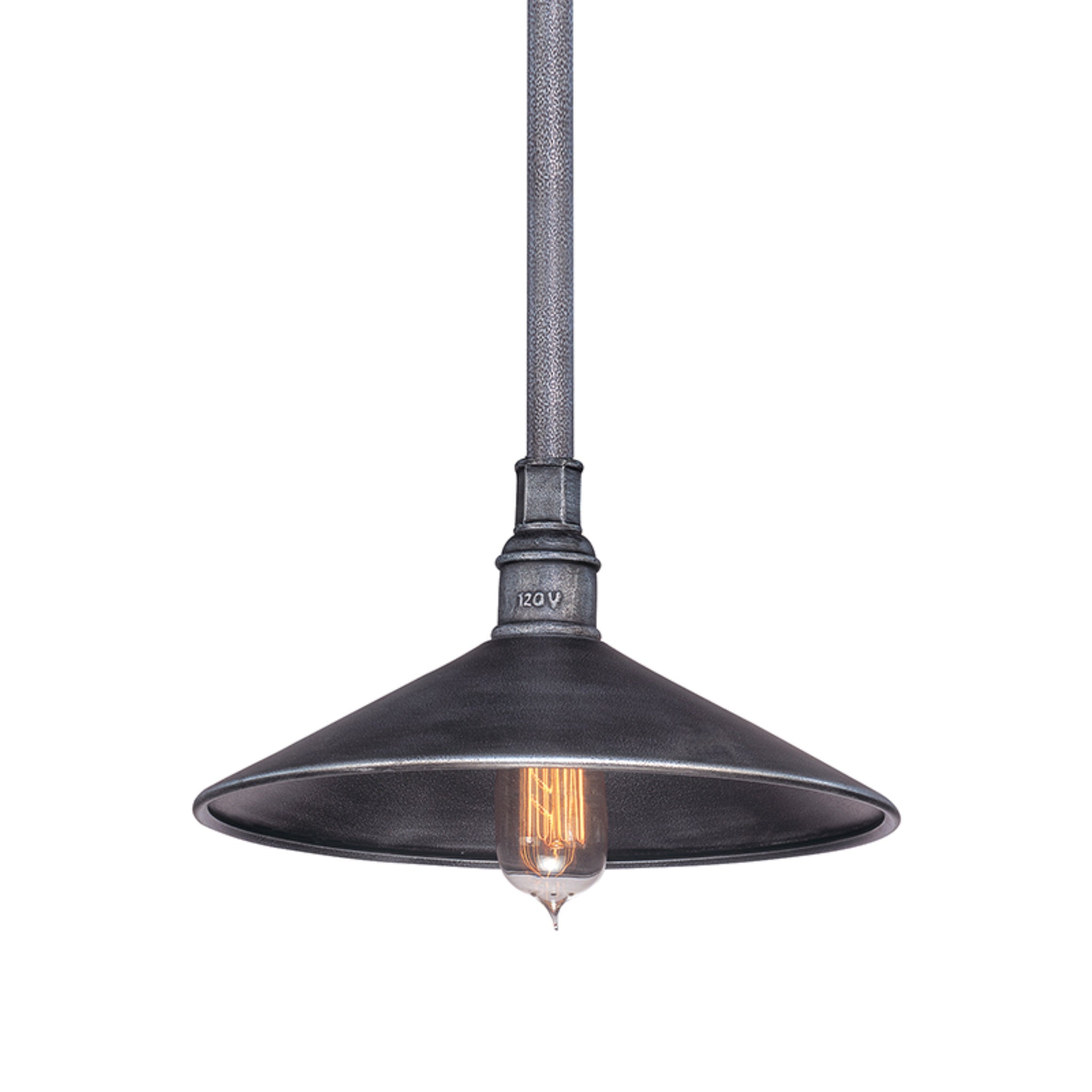 Toledo Pendant 1-Light Outdoor LED in Old Silver 14L x 14W x 6.75H