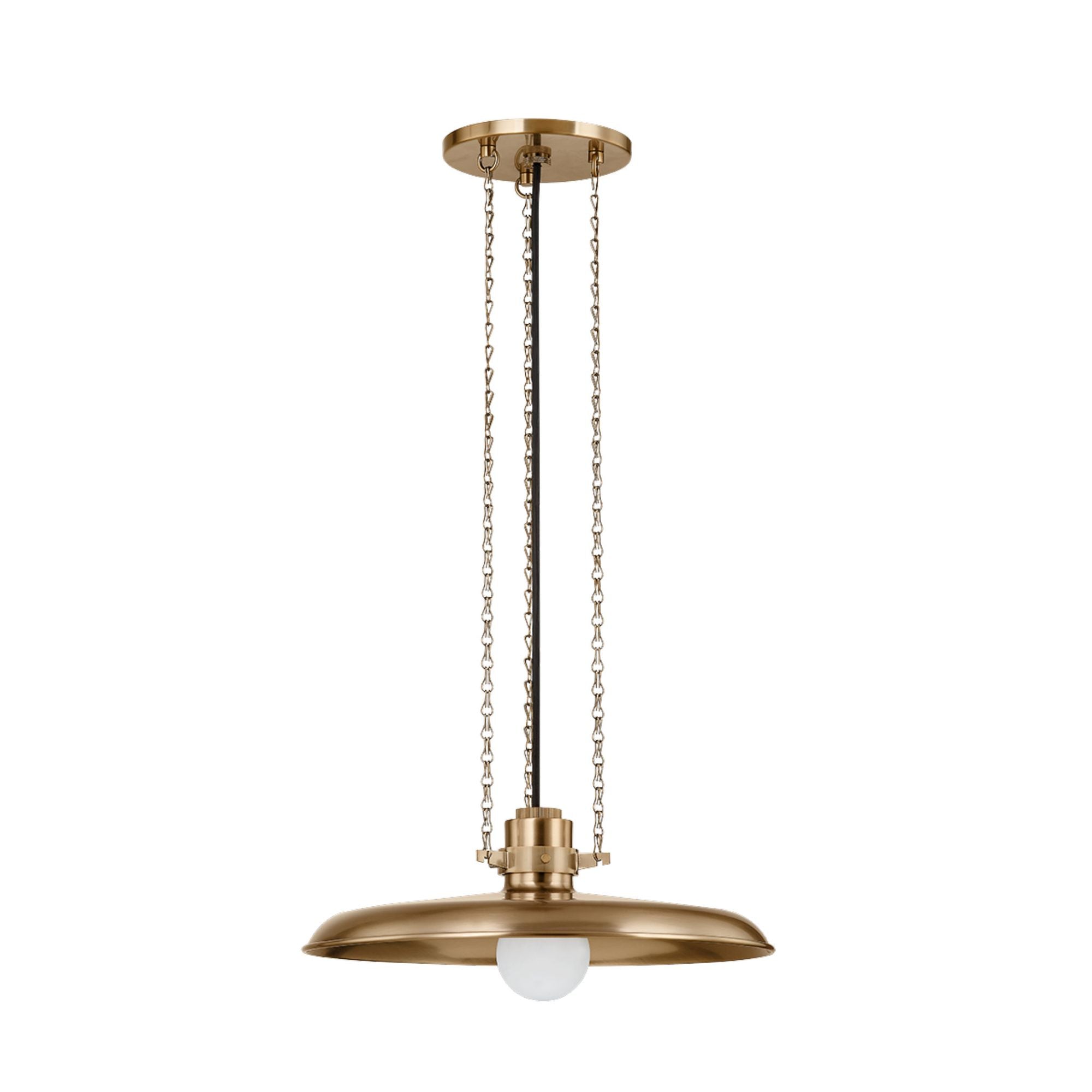 Rainhill 1-Light Pendant in Patina Brass 16W x 6.5H
