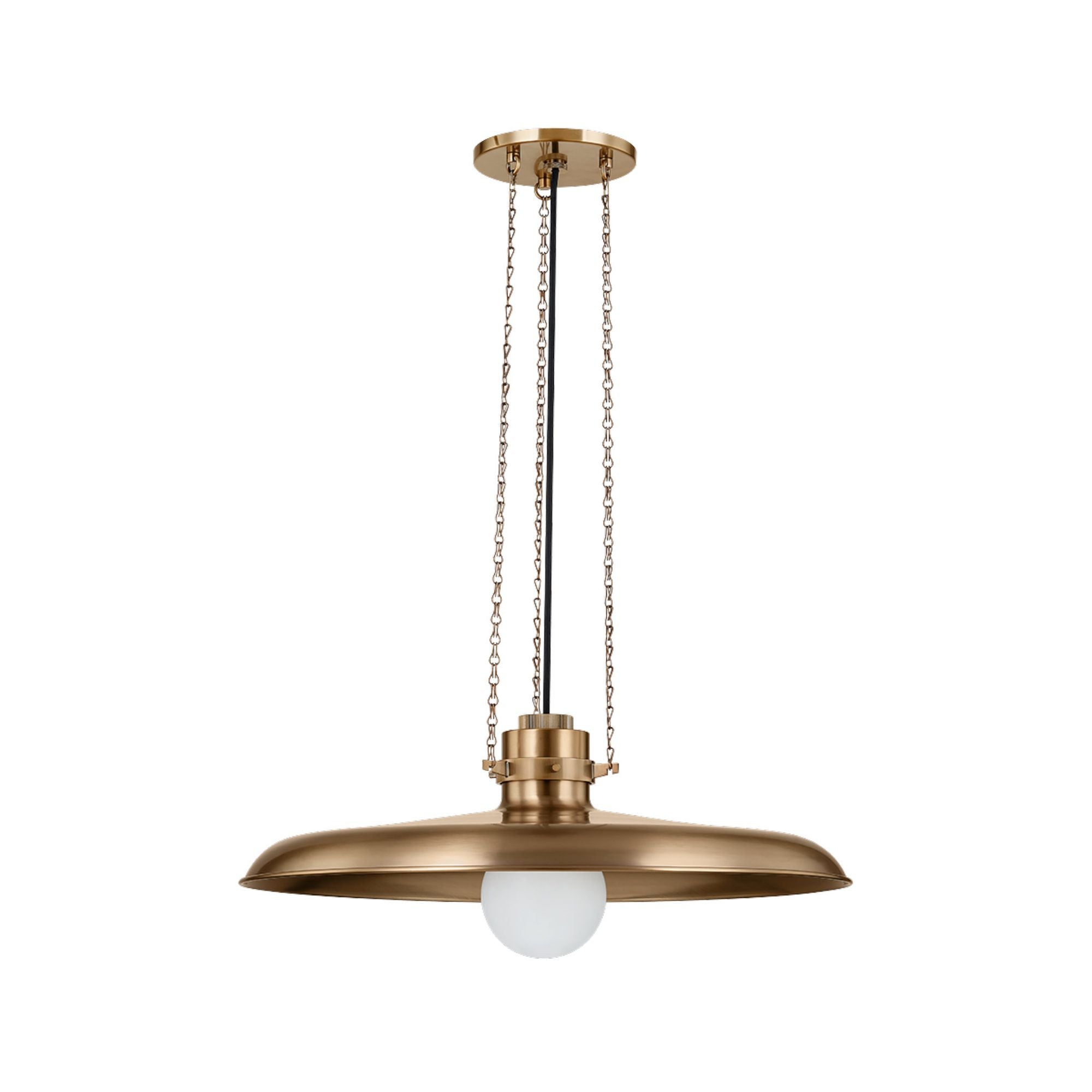 Rainhill 1-Light Pendant in Patina Brass 24W x 9H