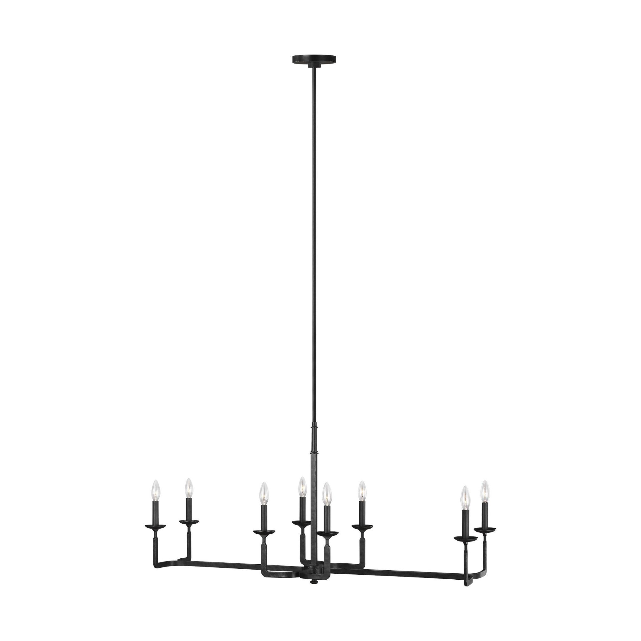 Ansley Linear Chandelier Contemporary/ Modern 14.625" Width 22" Height Steel in Aged Iron