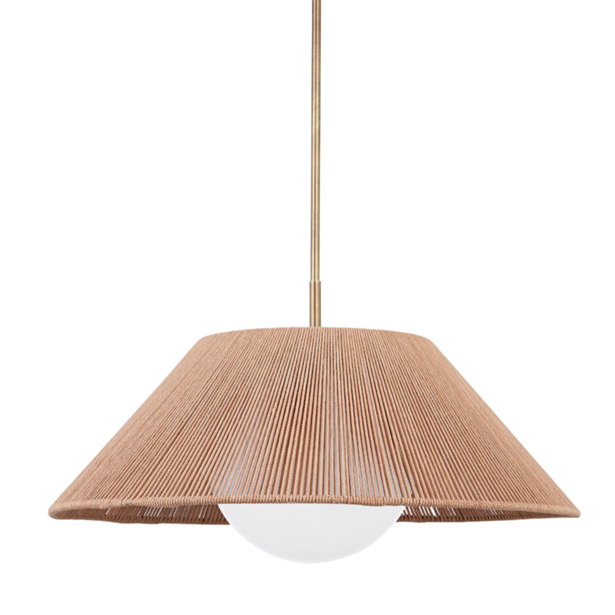 Lisbon Pendant 1-Light LED in Patina Brass 29L x 29W x 12.5H
