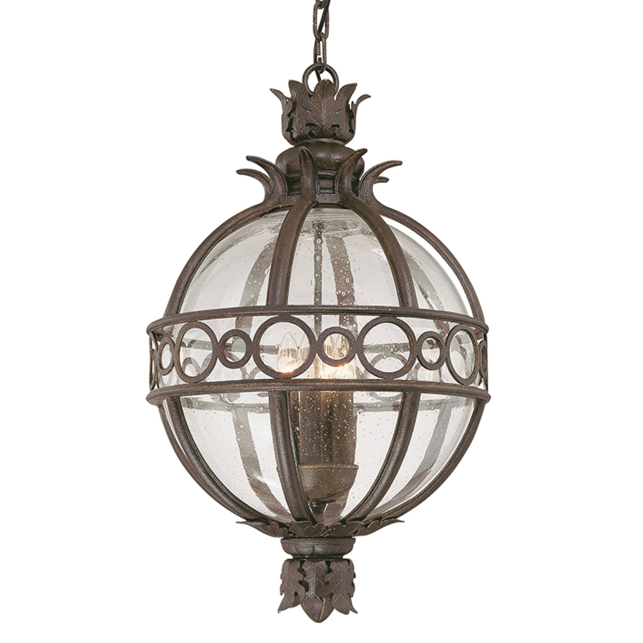 Campanile Lantern 3-Light Outdoor LED in French Iron 13.75L x 13.75W x 23.5H