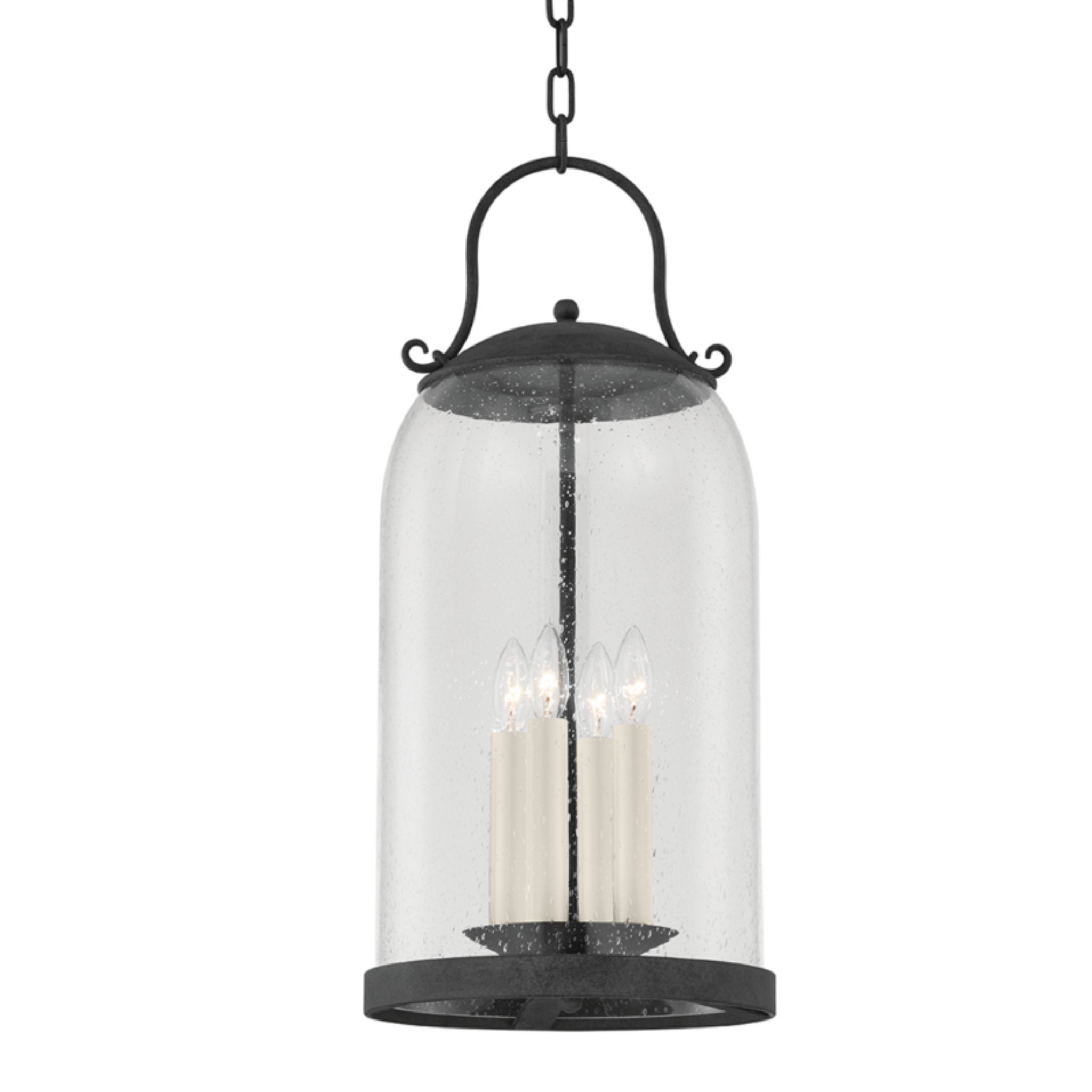 Napa County Pendant 4-Light Outdoor LED in French Iron 12L x 12W x 26.75H