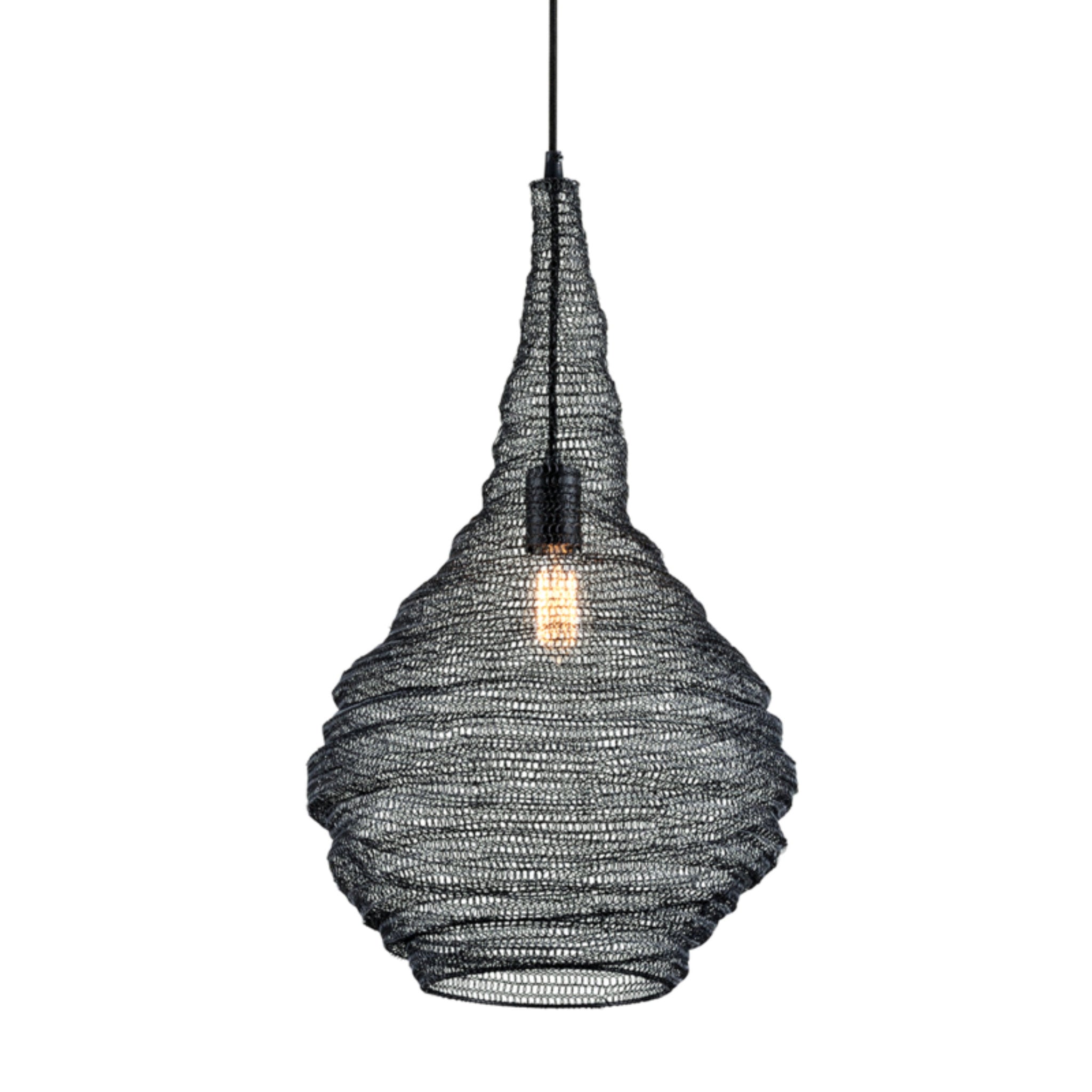 Wabi Sabi Pendant 1-Light LED in Soft Black 16L x 16W x 28H
