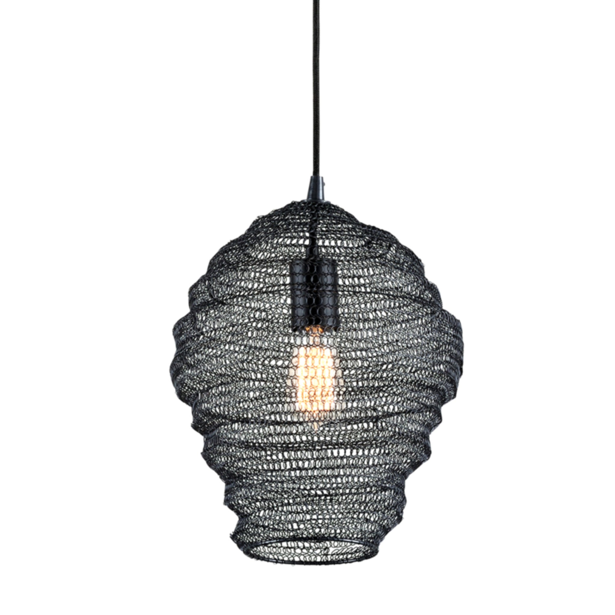 Wabi Sabi Pendant 1-Light LED in Soft Black 13L x 13W x 14H