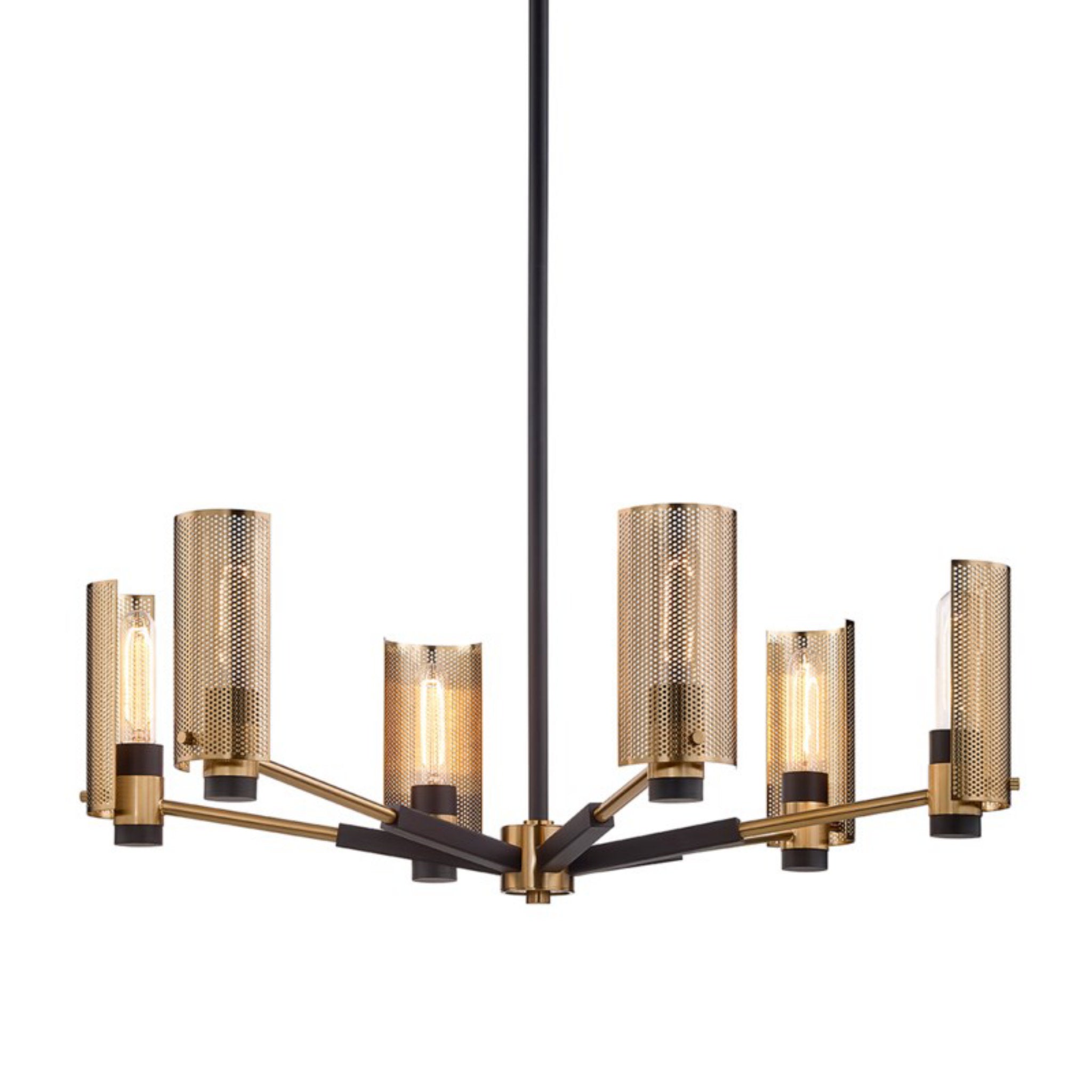 Pilsen 6-Light Chandelier in Soft Off Black 30W x 14.5H
