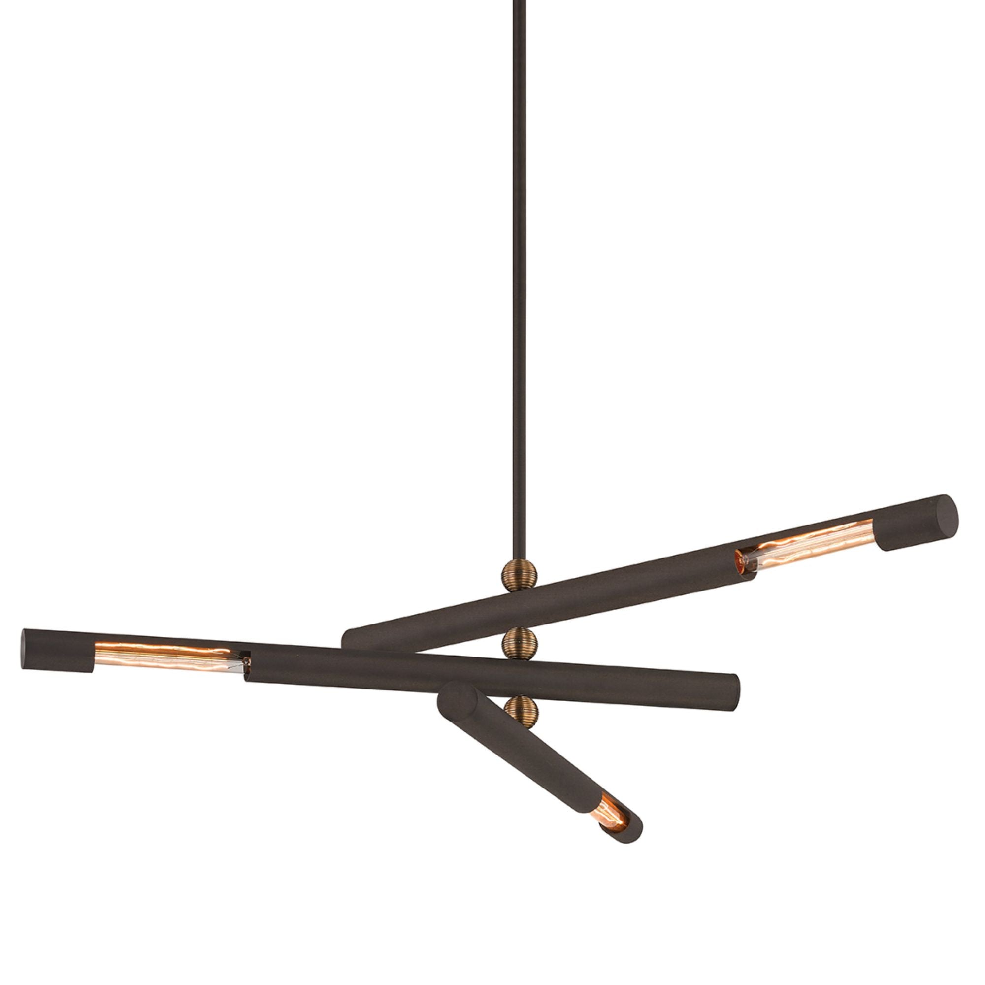 Hendrix Chandelier 3-Light LED in Bronze 44L x 44W x 10H