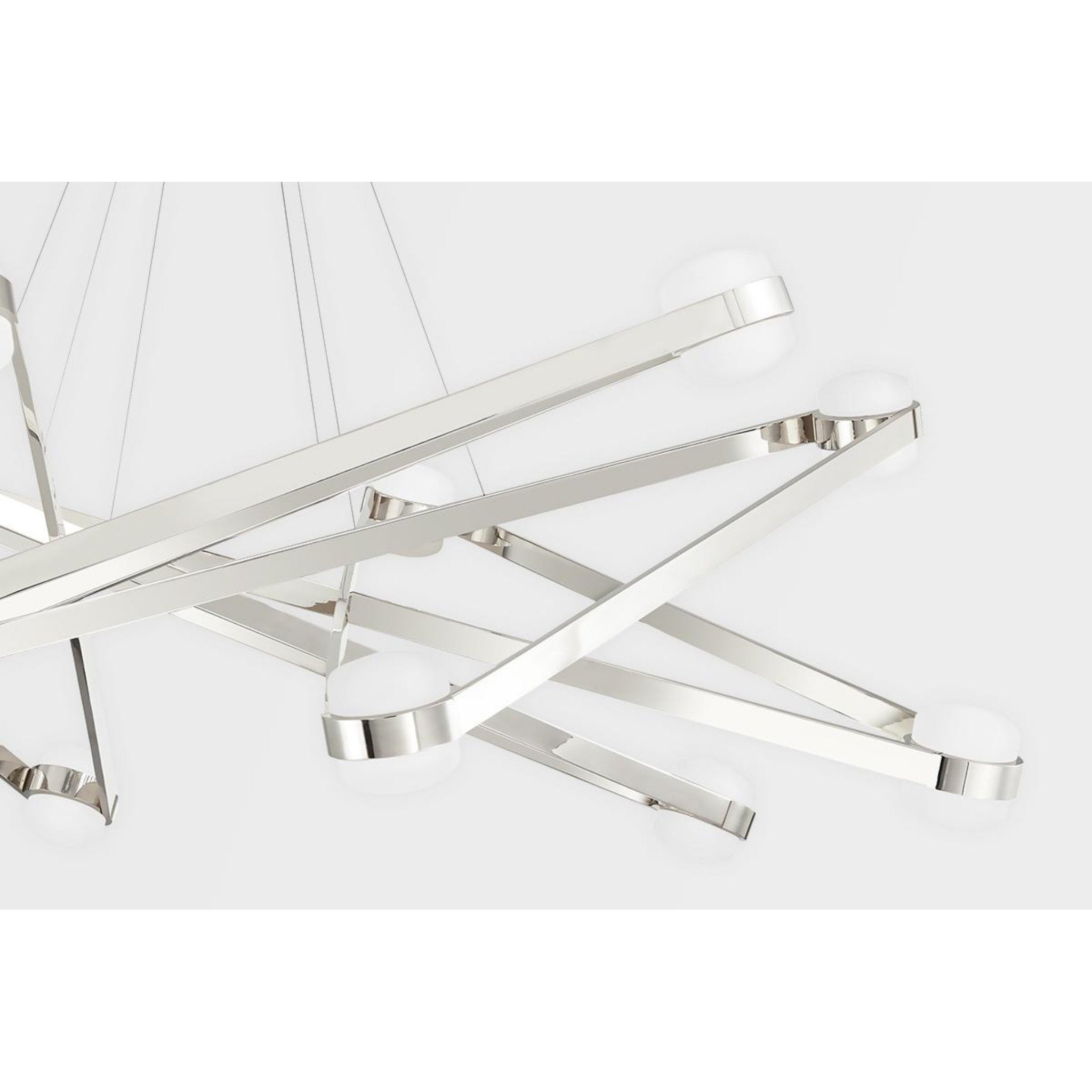 Orbit 6-Light Chandelier in Polished Nickel 38W x 12.25H