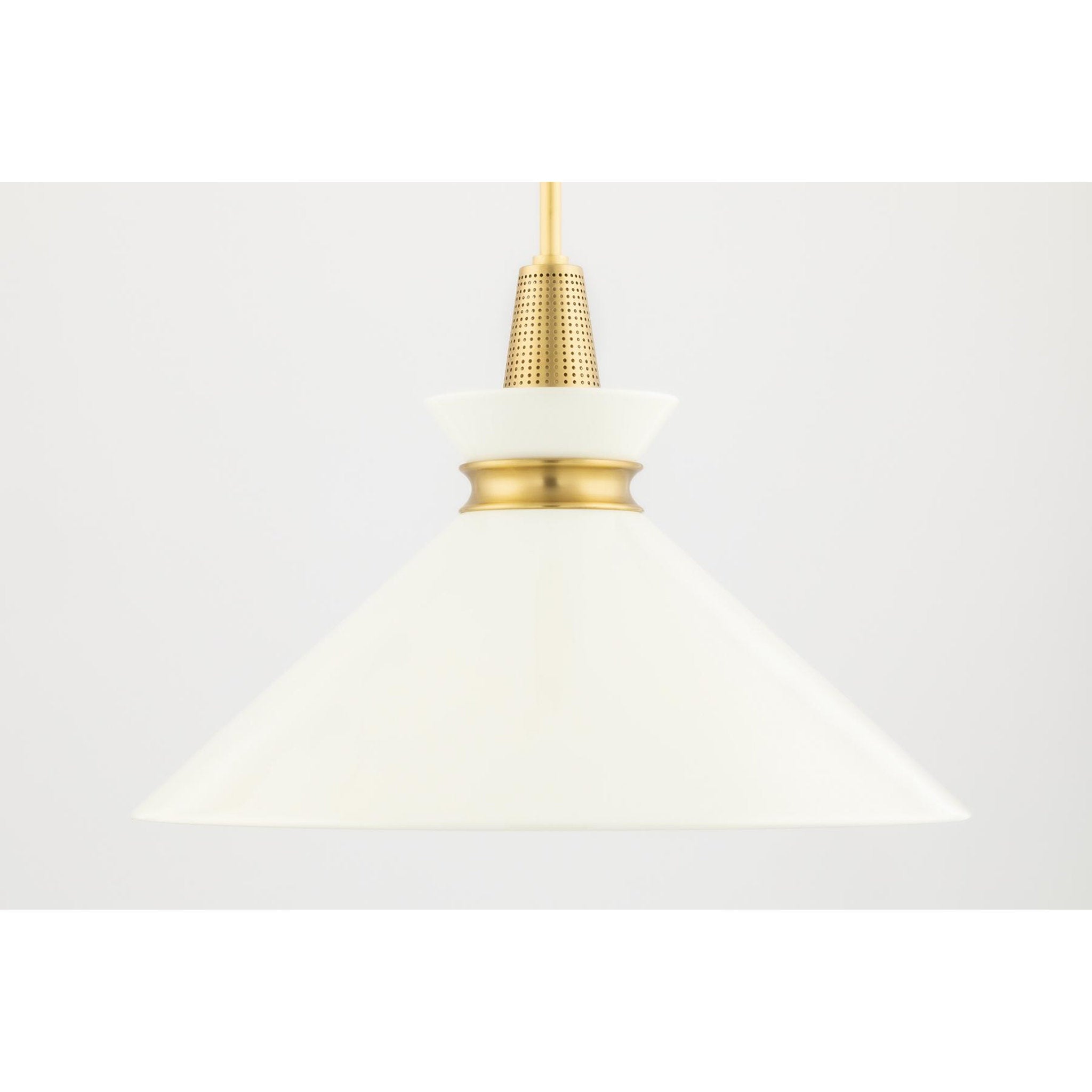 Kiki 1-Light Pendant in Polished Nickel/Navy 14L x 14W x 13.25H