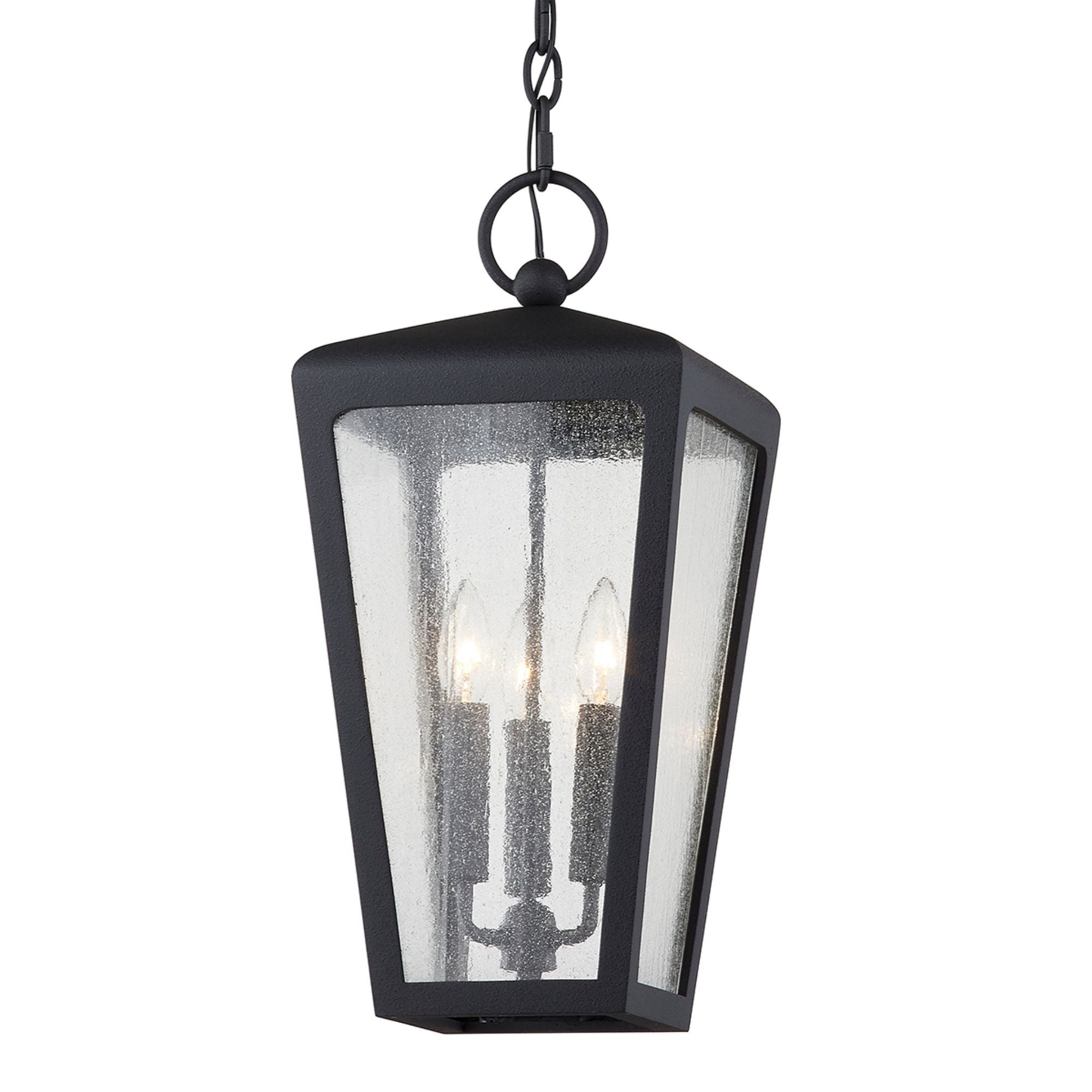 Mariden Lantern 3-Light Outdoor LED in Textured Iron 9L x 9W x 20H