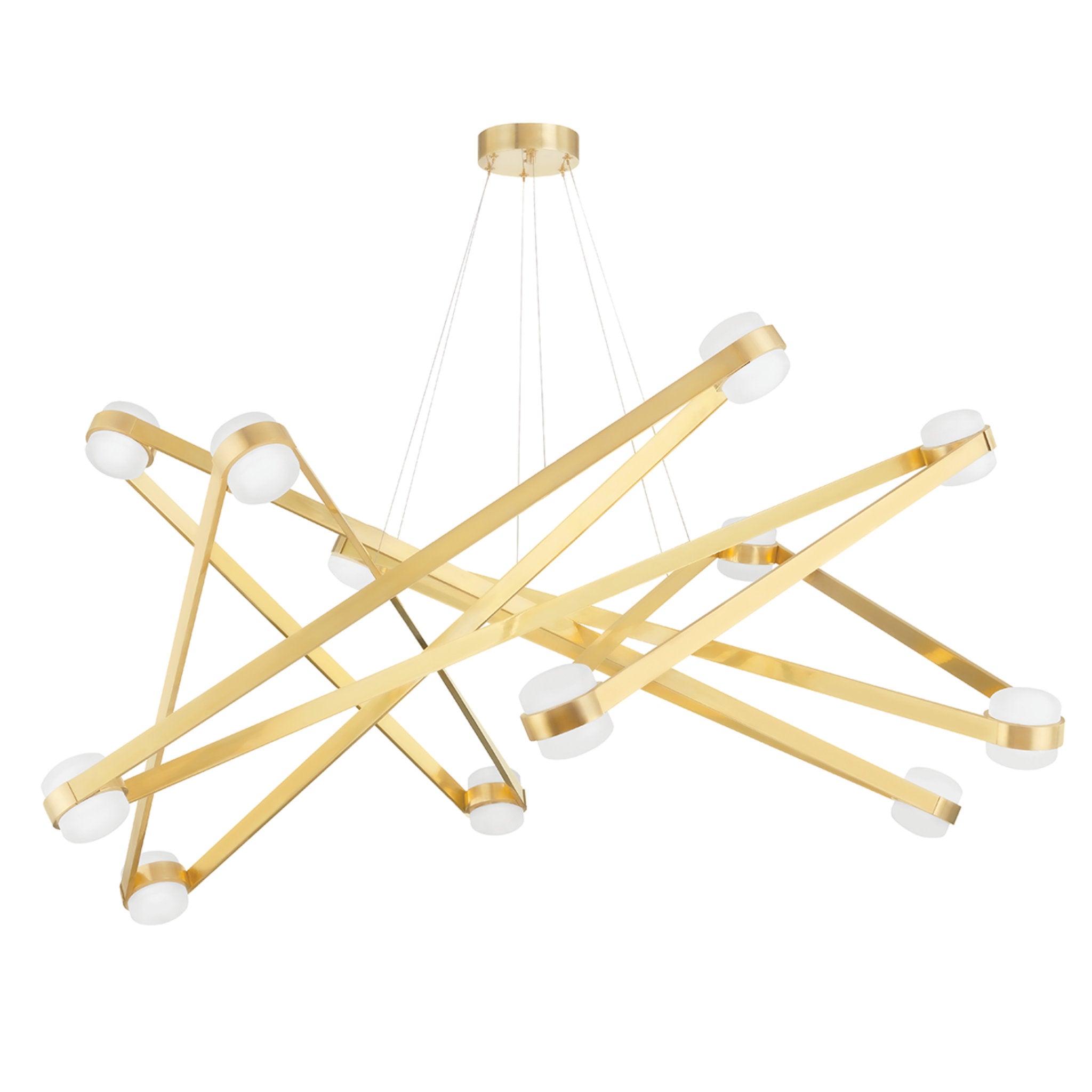 Orbit 12-Light Chandelier in Aged Brass 56.125L x 56.125W x 16.825H